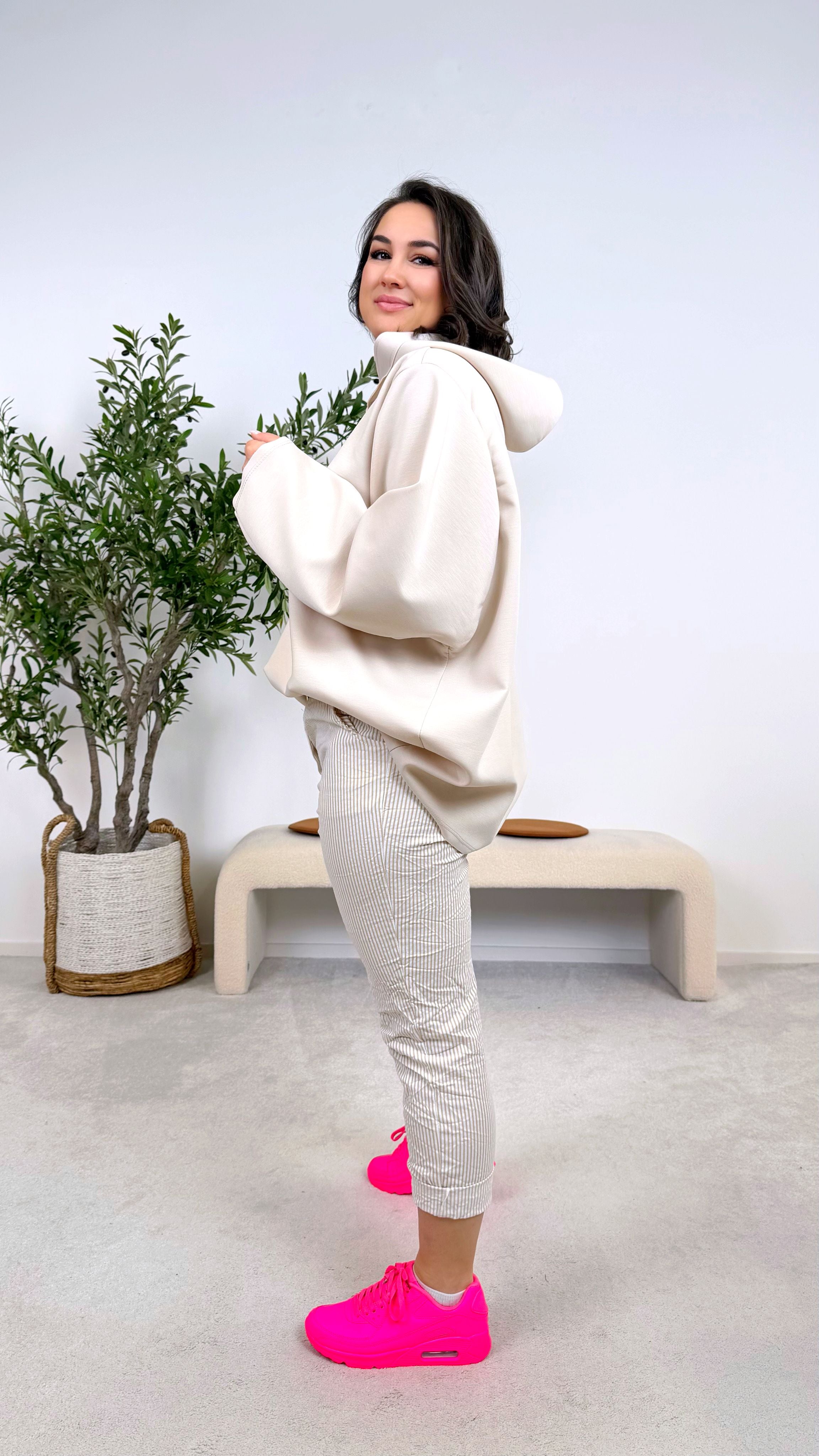 Hoodie I Love Vintage *Beige*