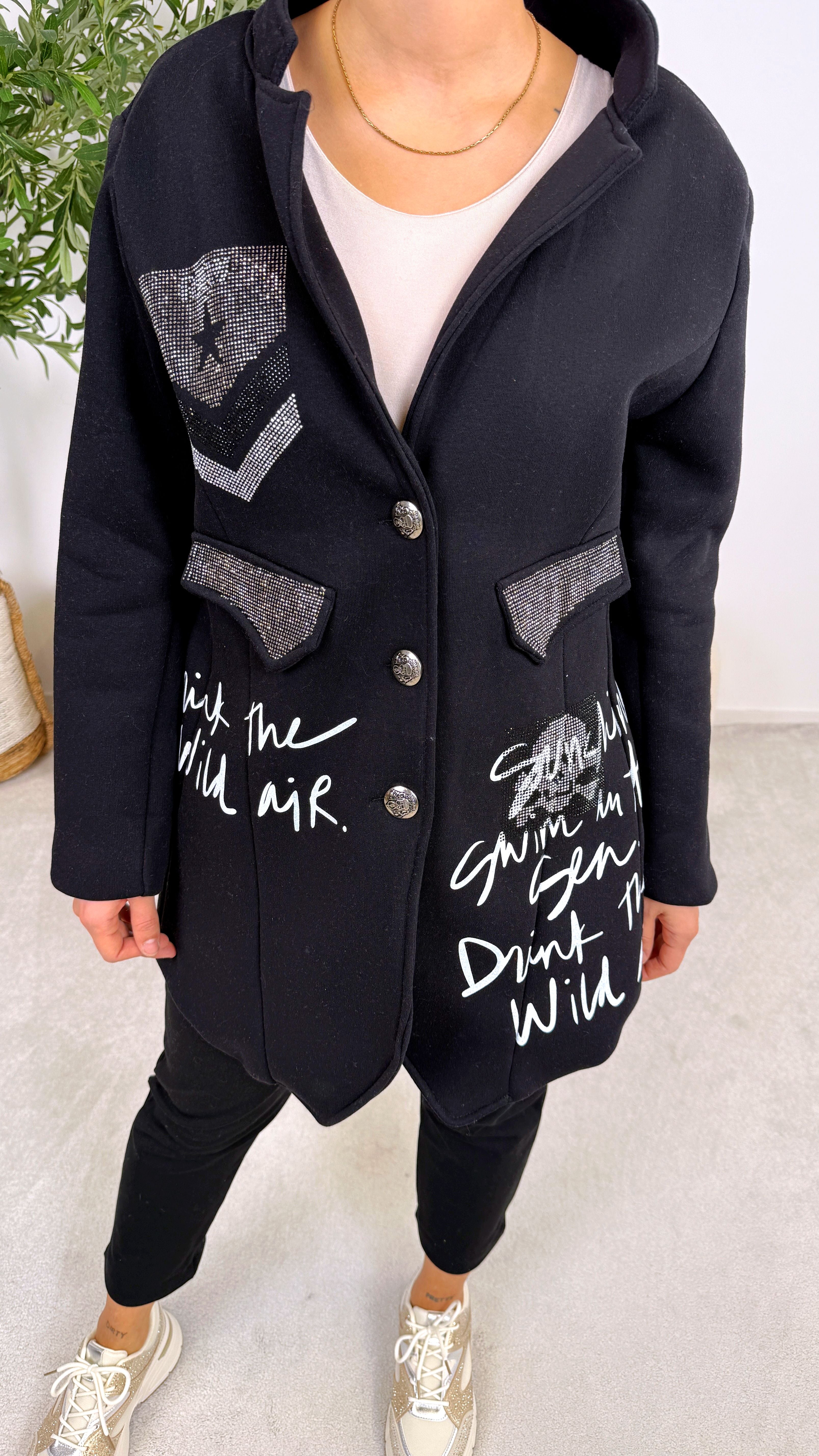 Long Blazer Power Presence *Schwarz*