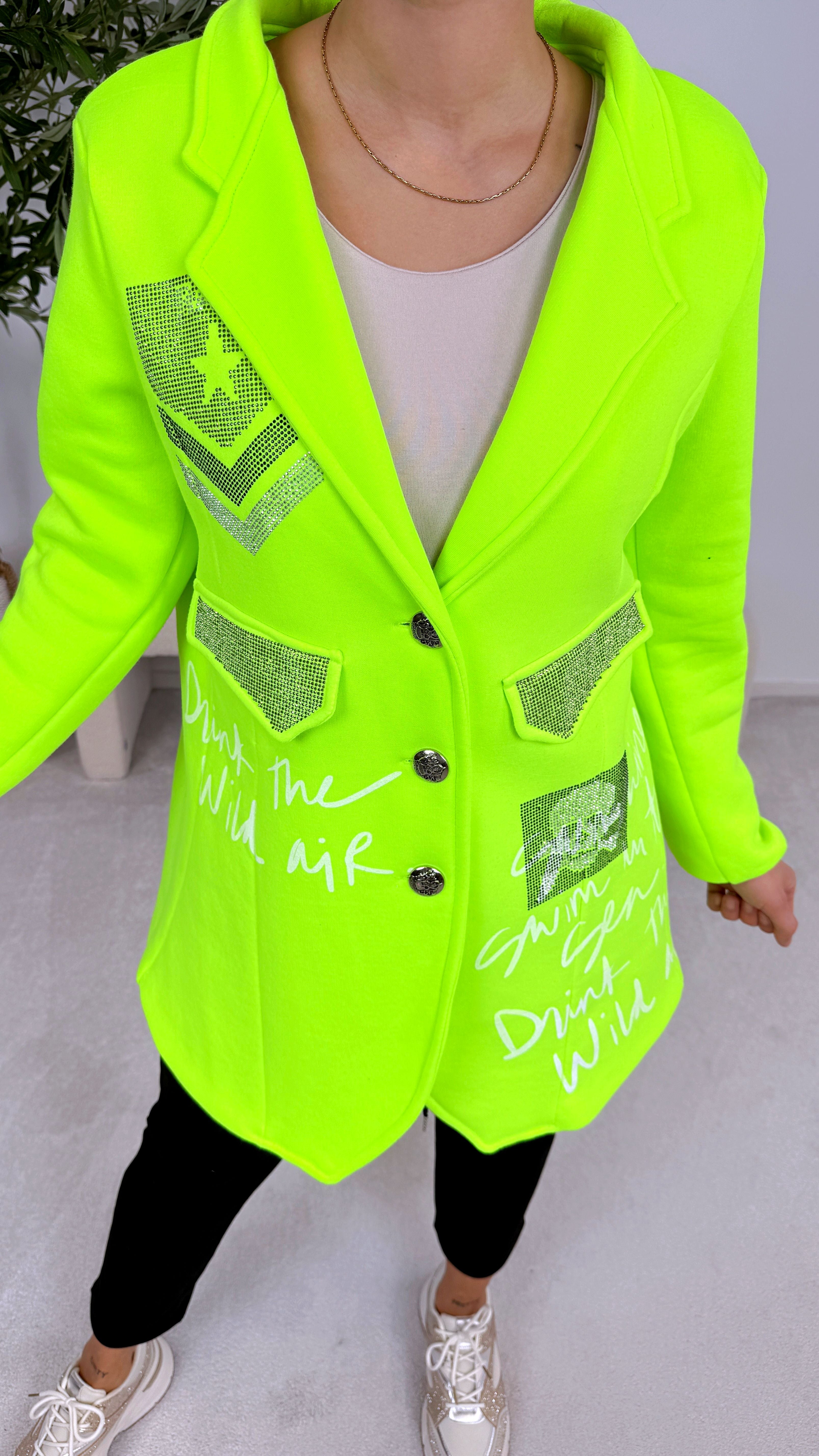 Long Blazer Power Presence *Neon Grün*