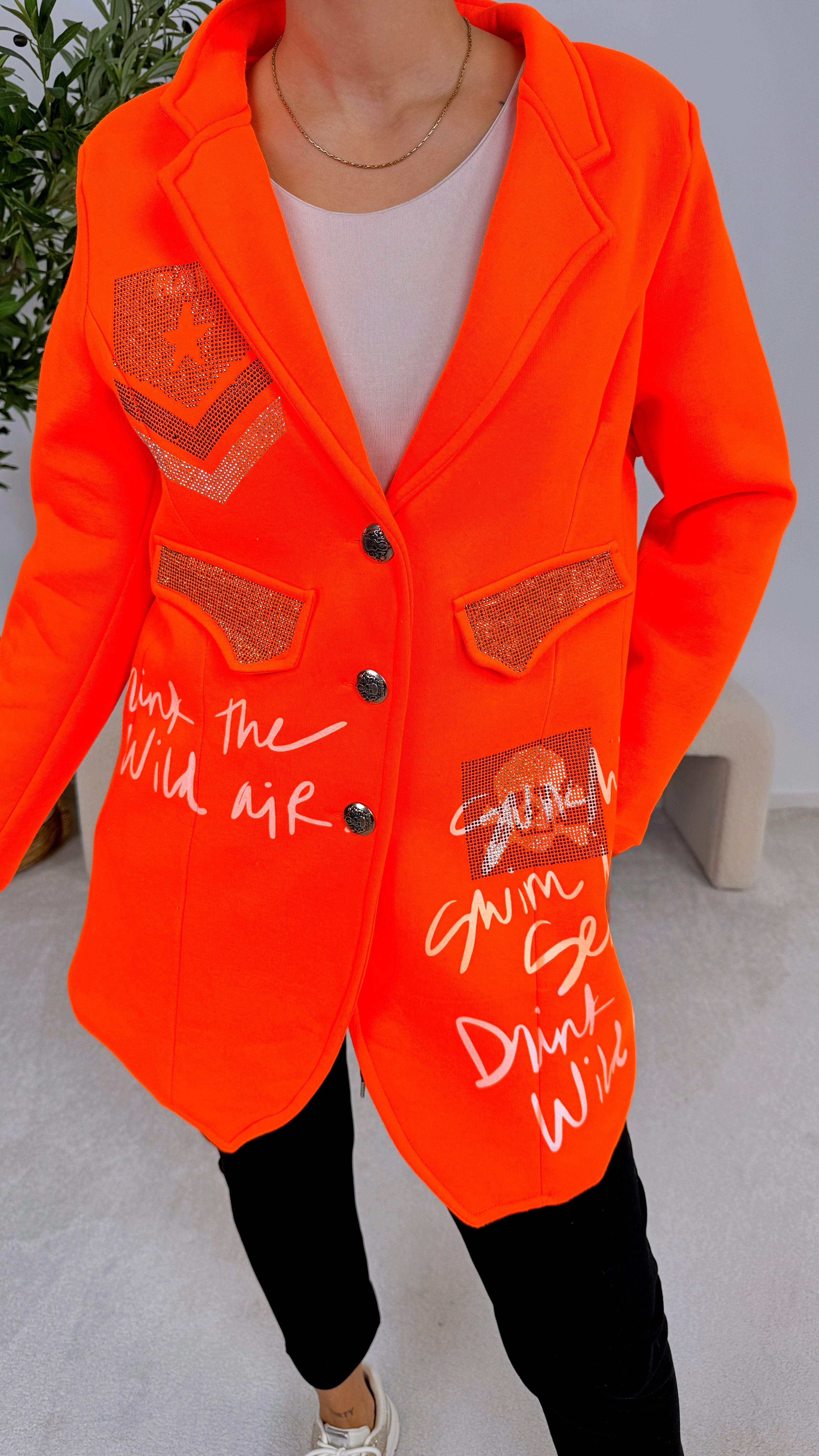 Long Blazer Power Presence *Neon Orange*