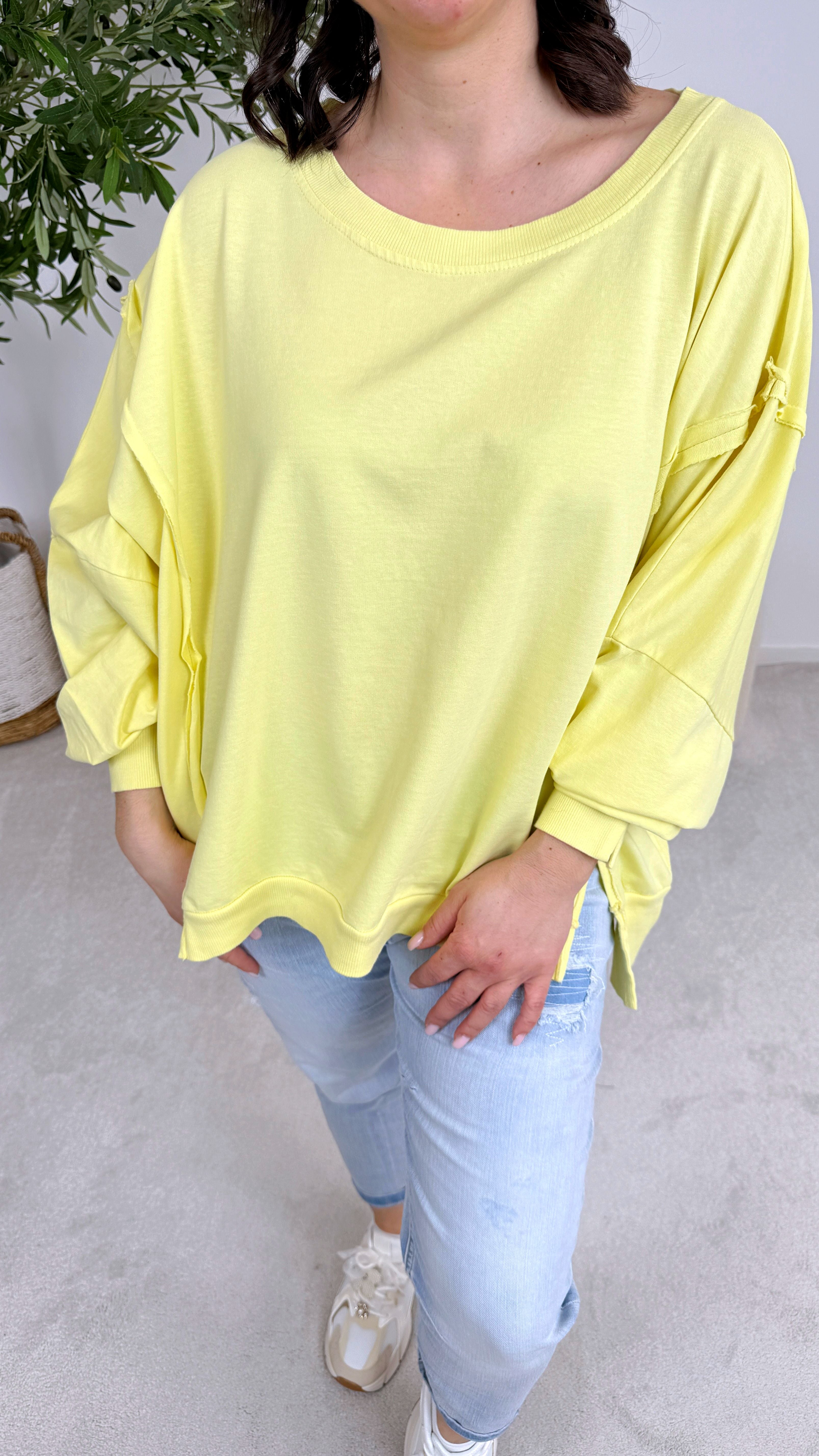 Pullover Raw Edge *Gelb*