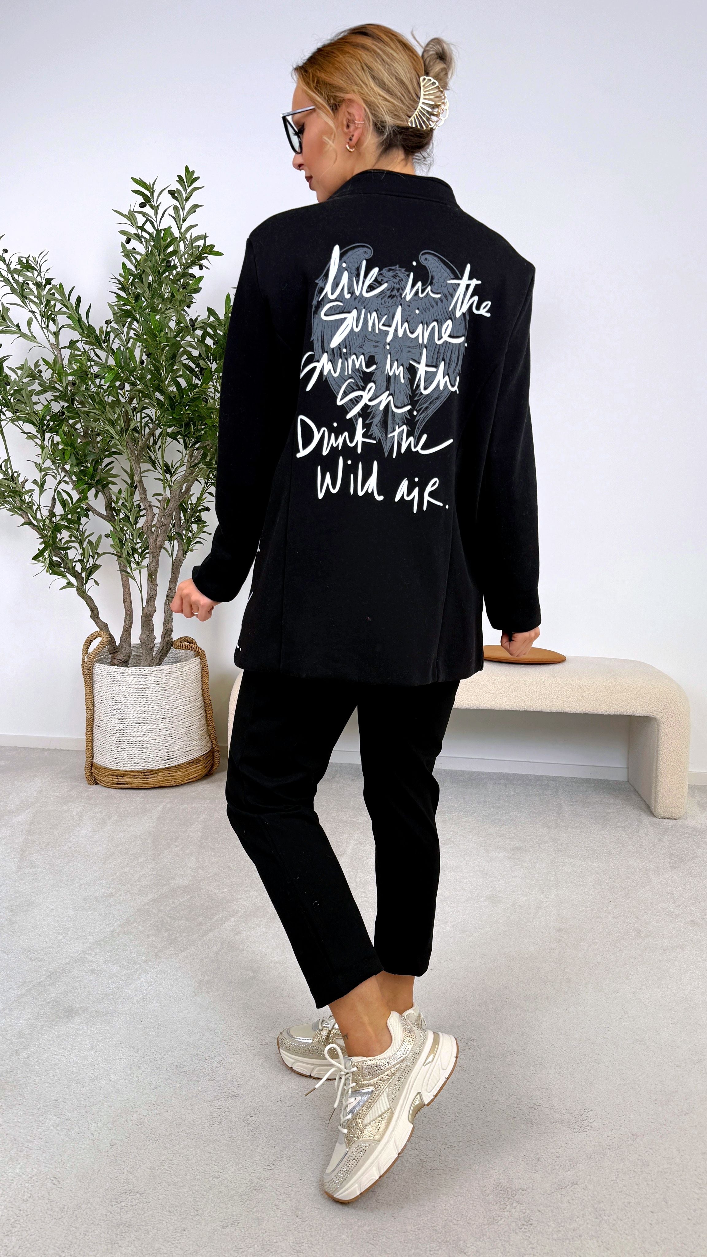 Long Blazer Power Presence *Schwarz*