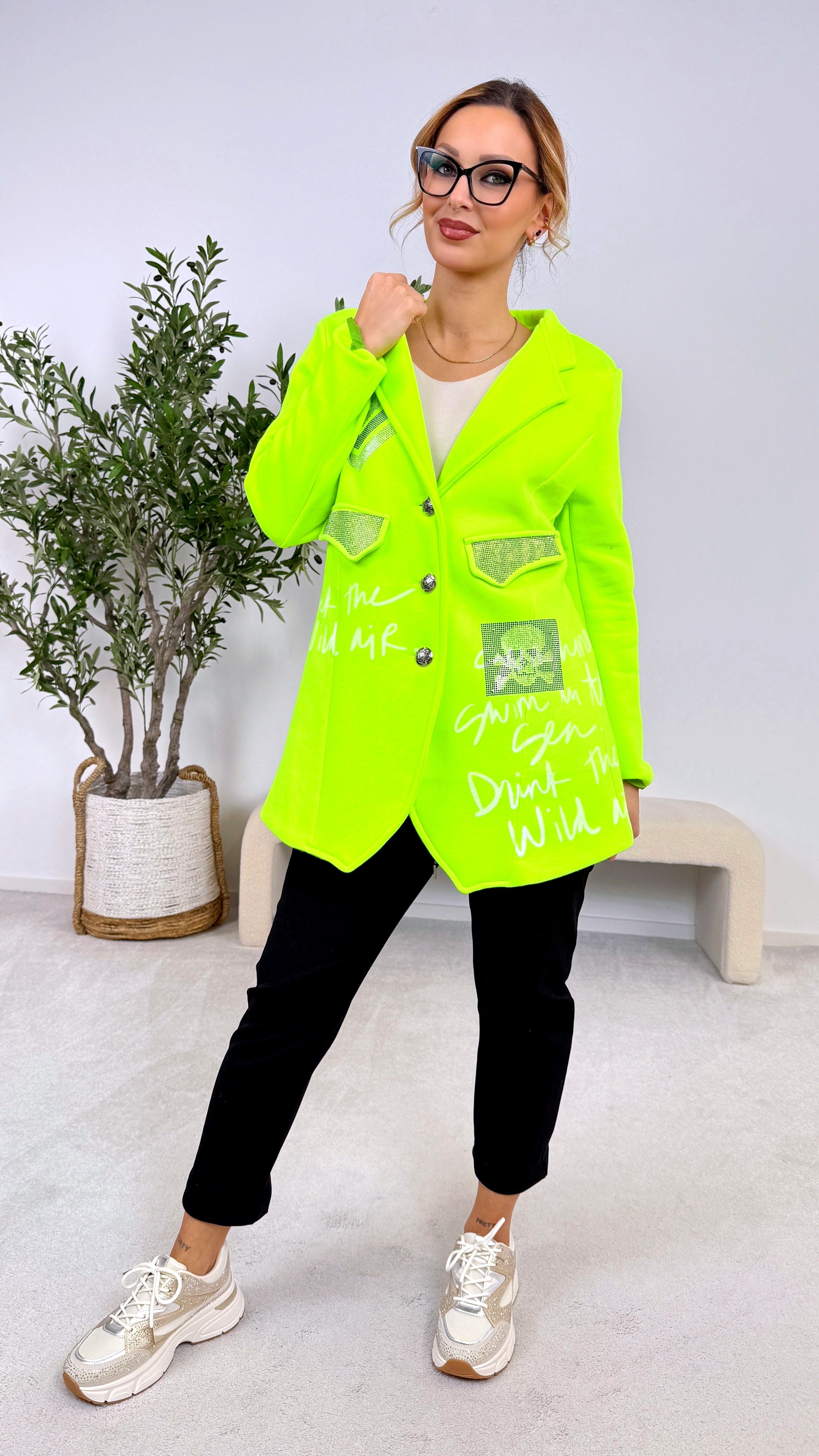 Long Blazer Power Presence *Neon Grün*