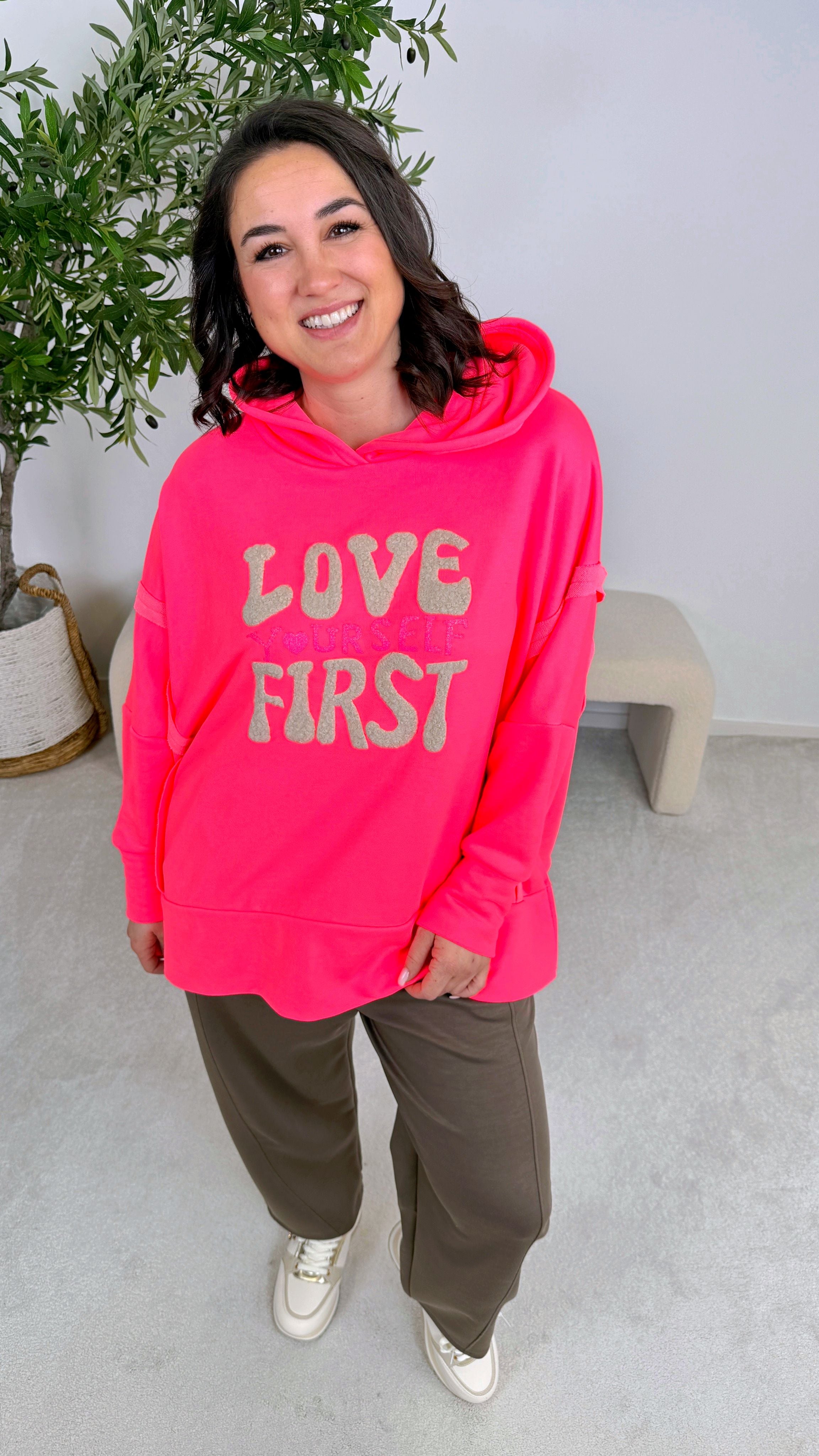 Hoodie Selflove Club *Neon Aprikot*