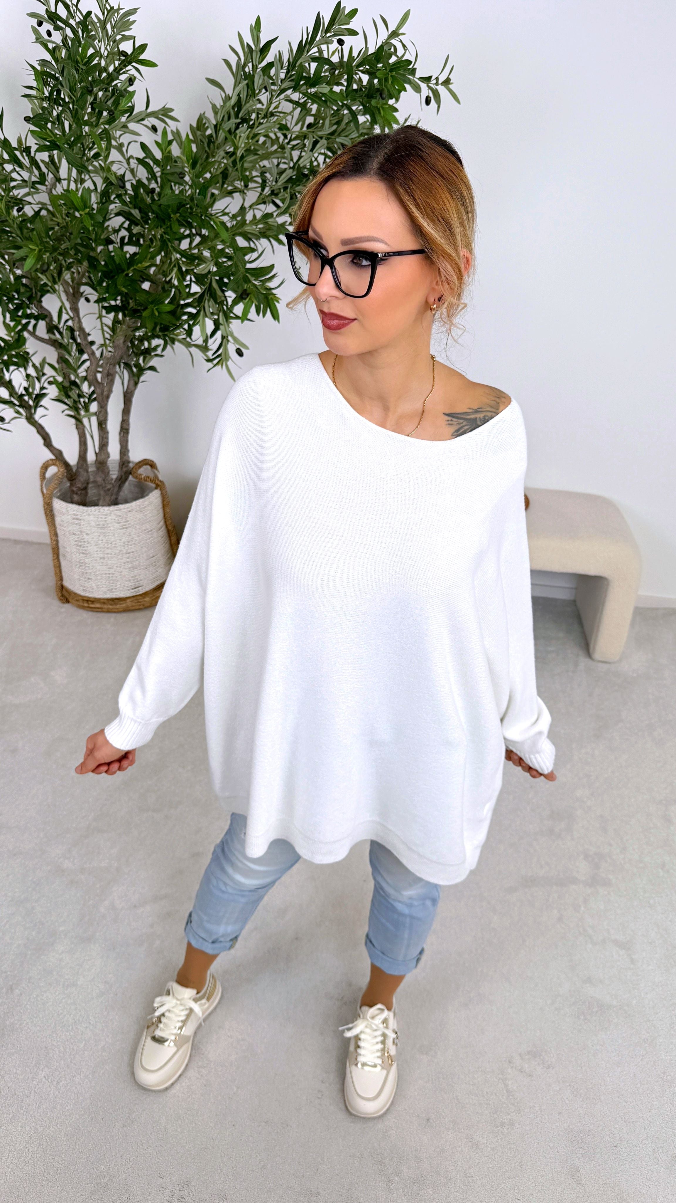 Pullover Smooth Basic *Weiß*