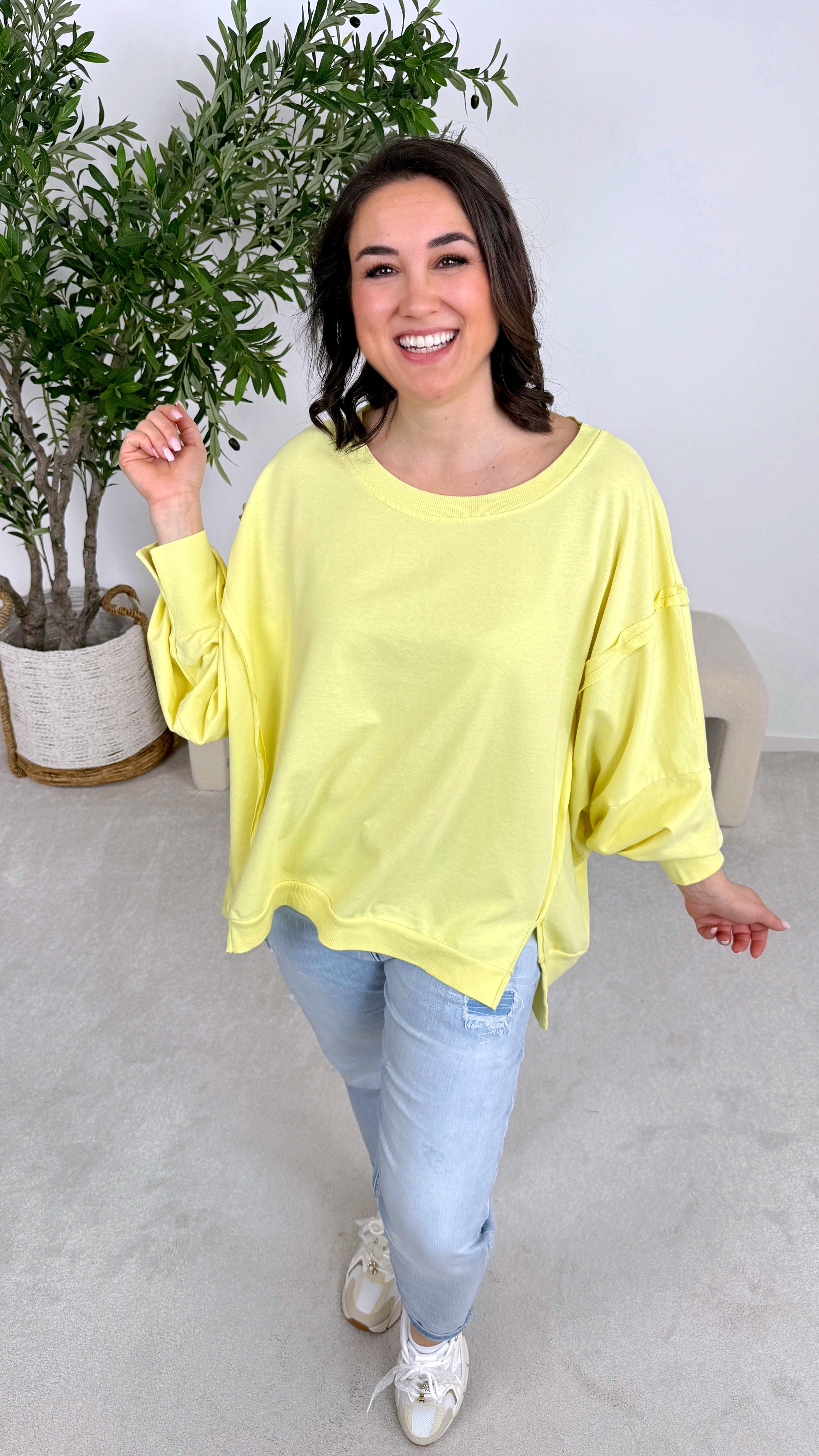 Pullover Raw Edge *Gelb*