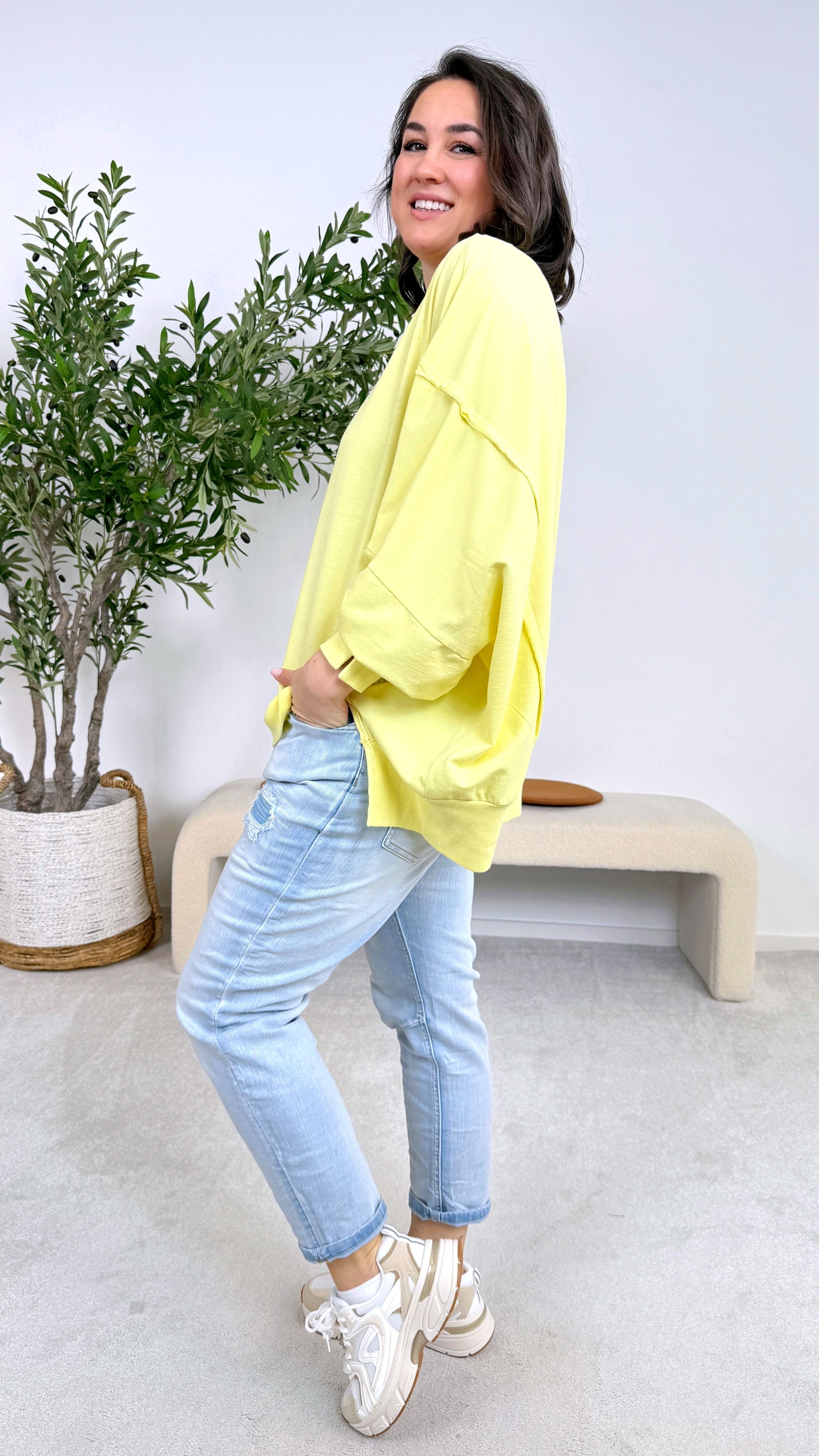 Pullover Raw Edge *Gelb*