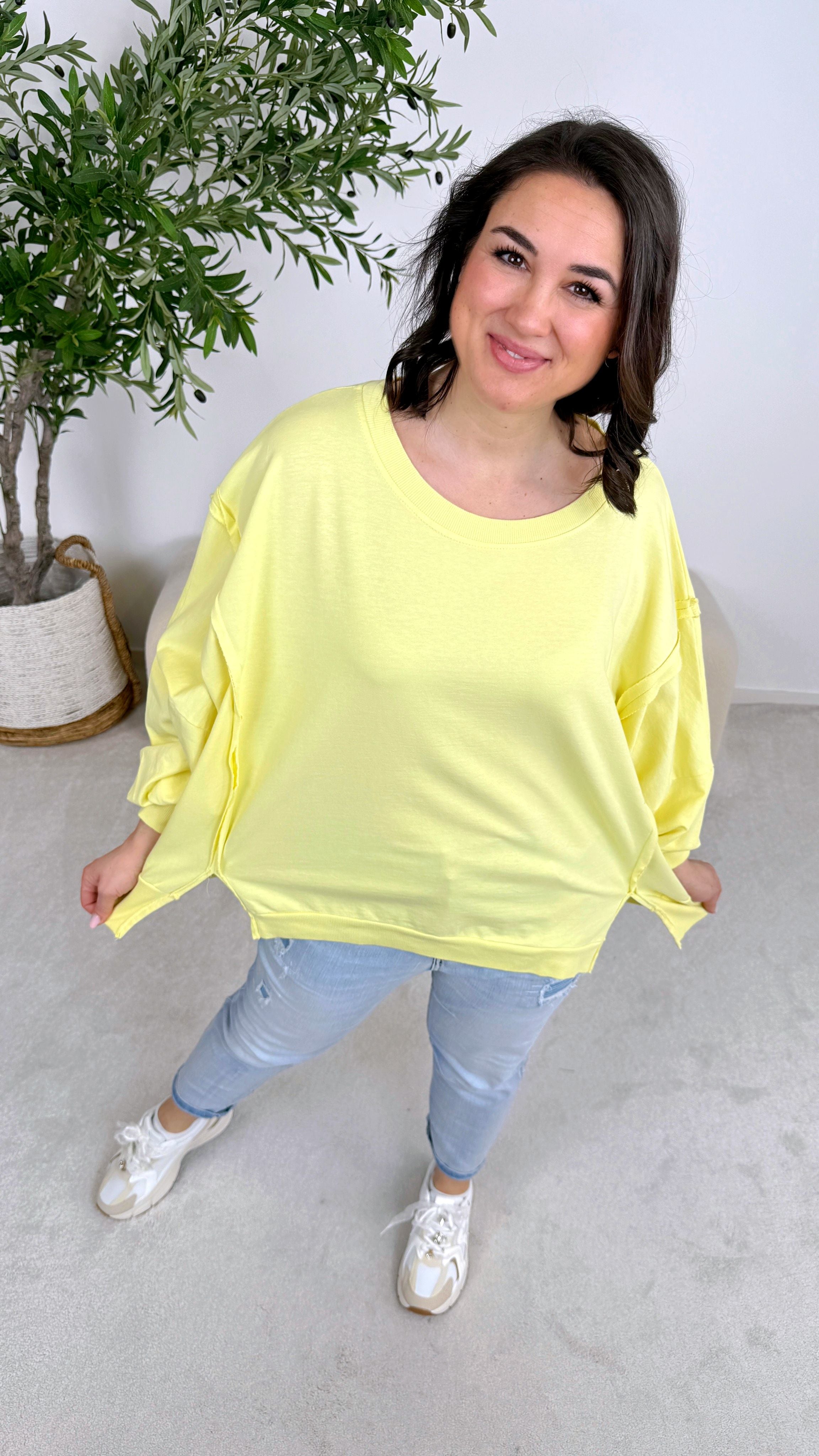 Pullover Raw Edge *Gelb*