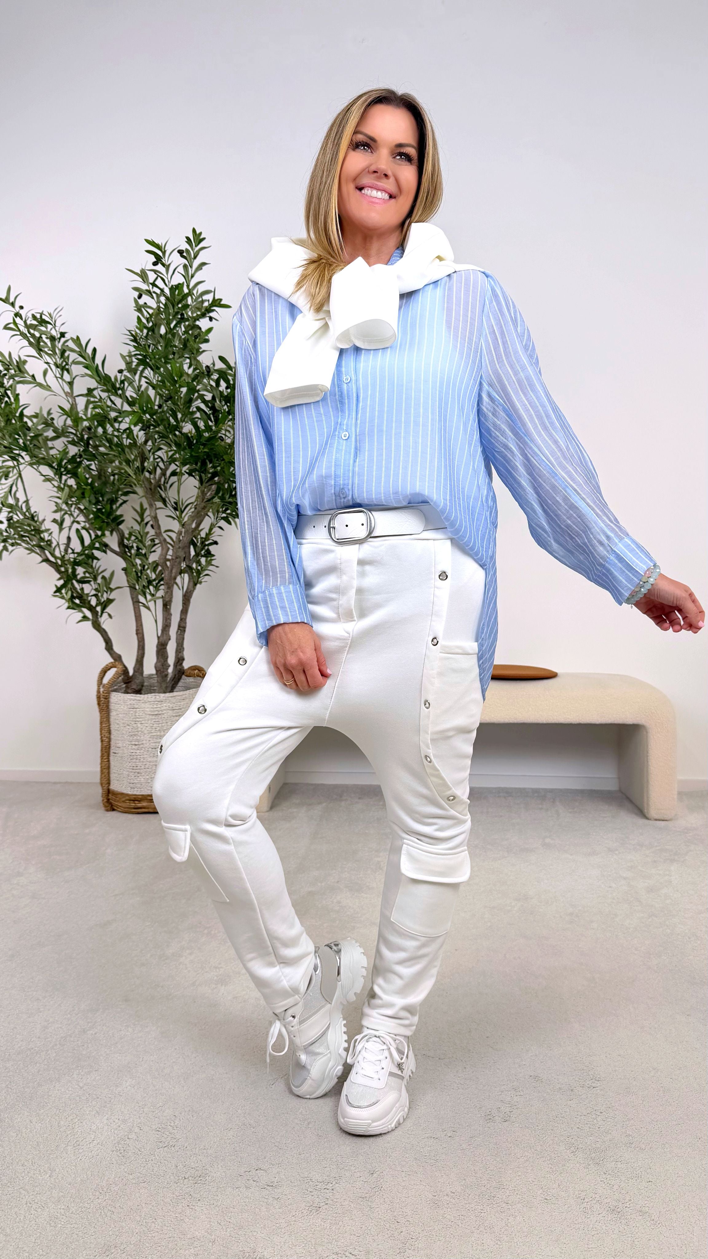 Bluse Gentle Lines *Hellblau*