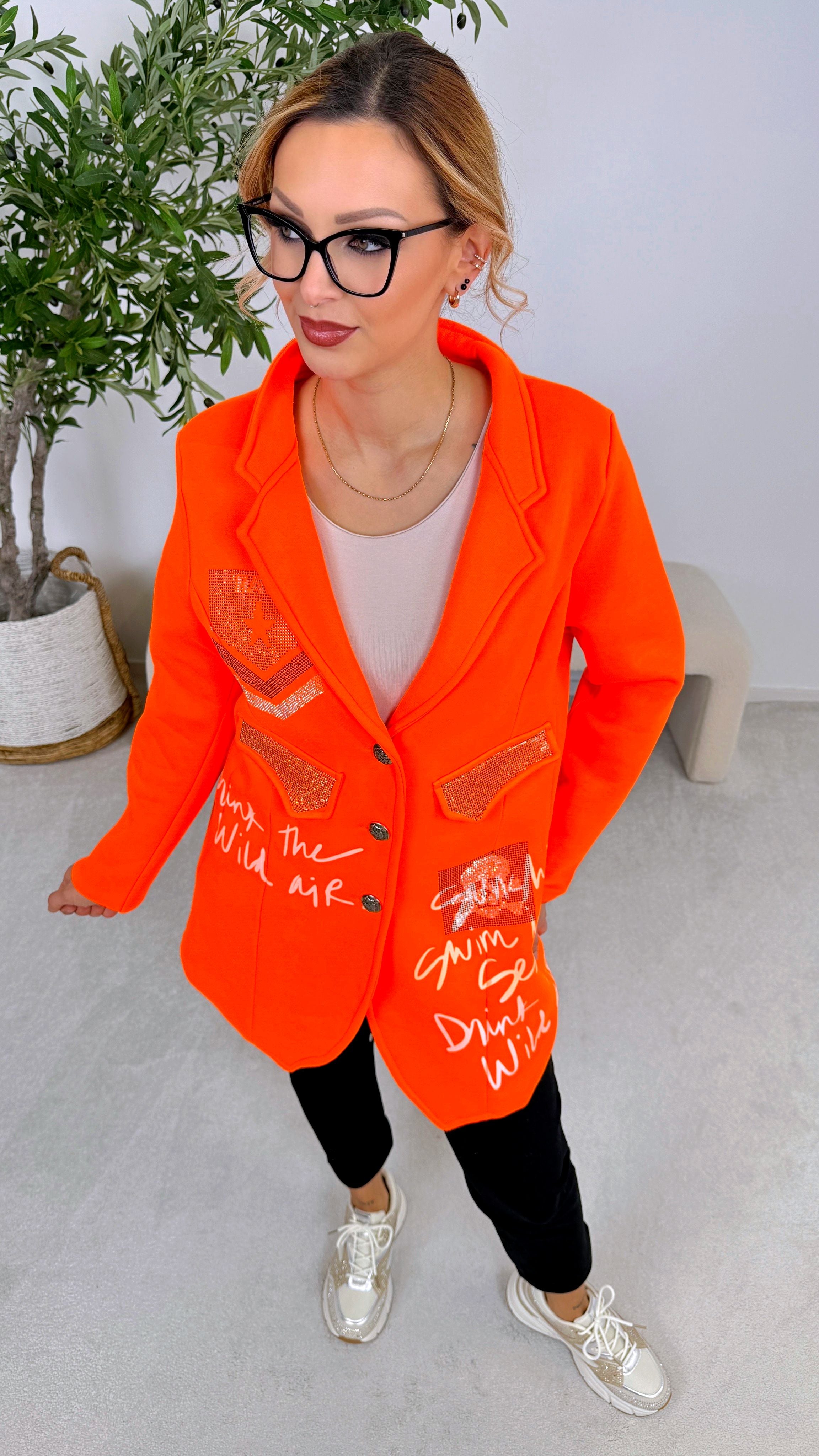 Long Blazer Power Presence *Neon Orange*