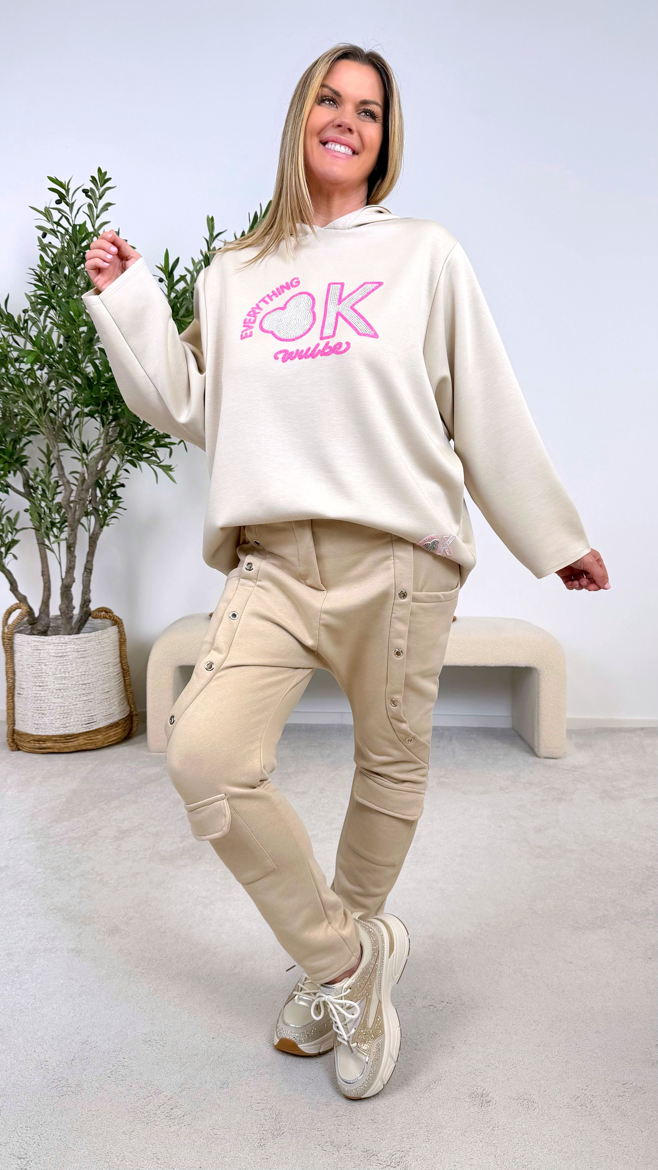 Baggy Sweathose Energy Queen *Camel-Hell*