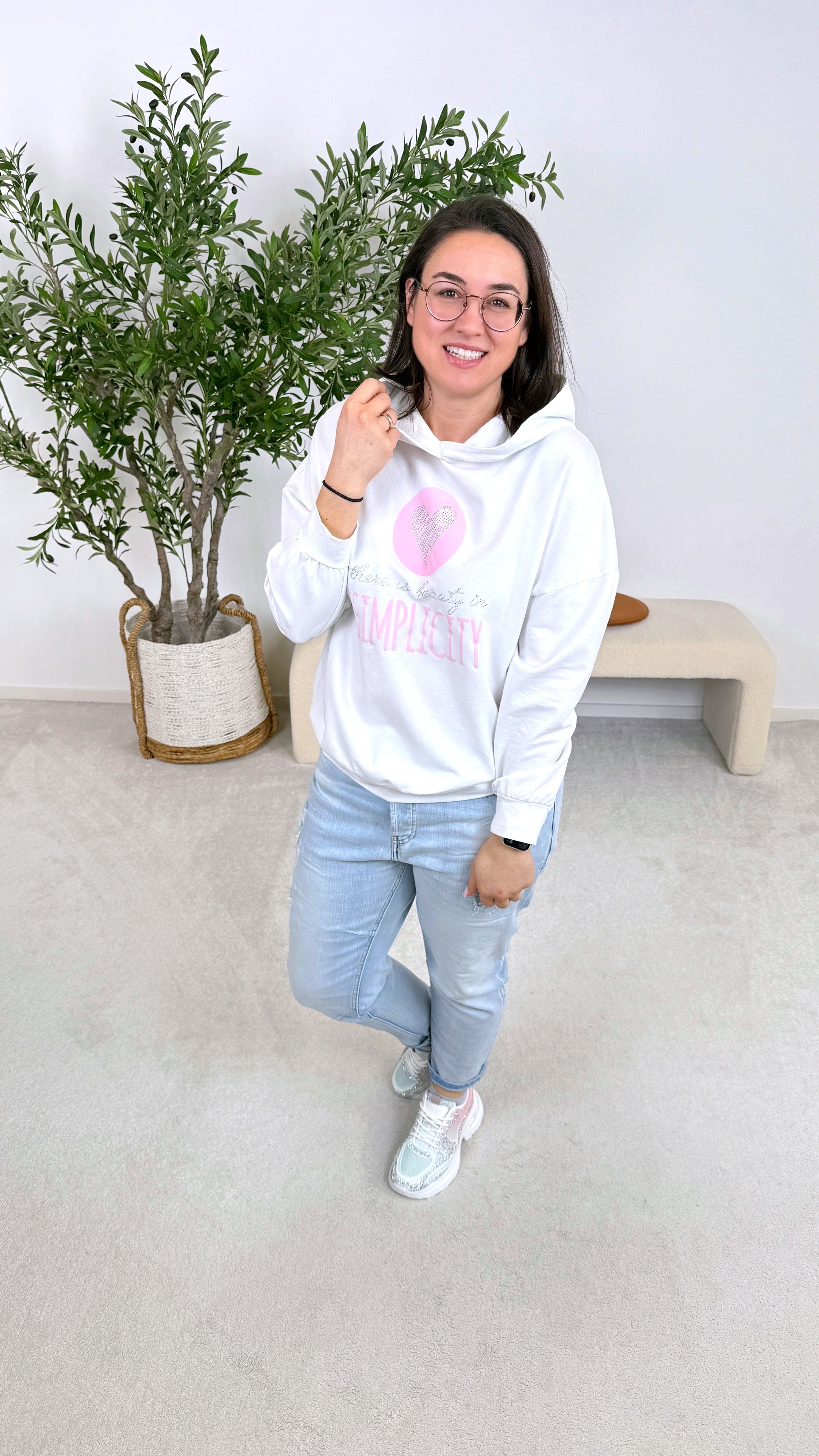 Hoodie Soft Minimal *Weiß*