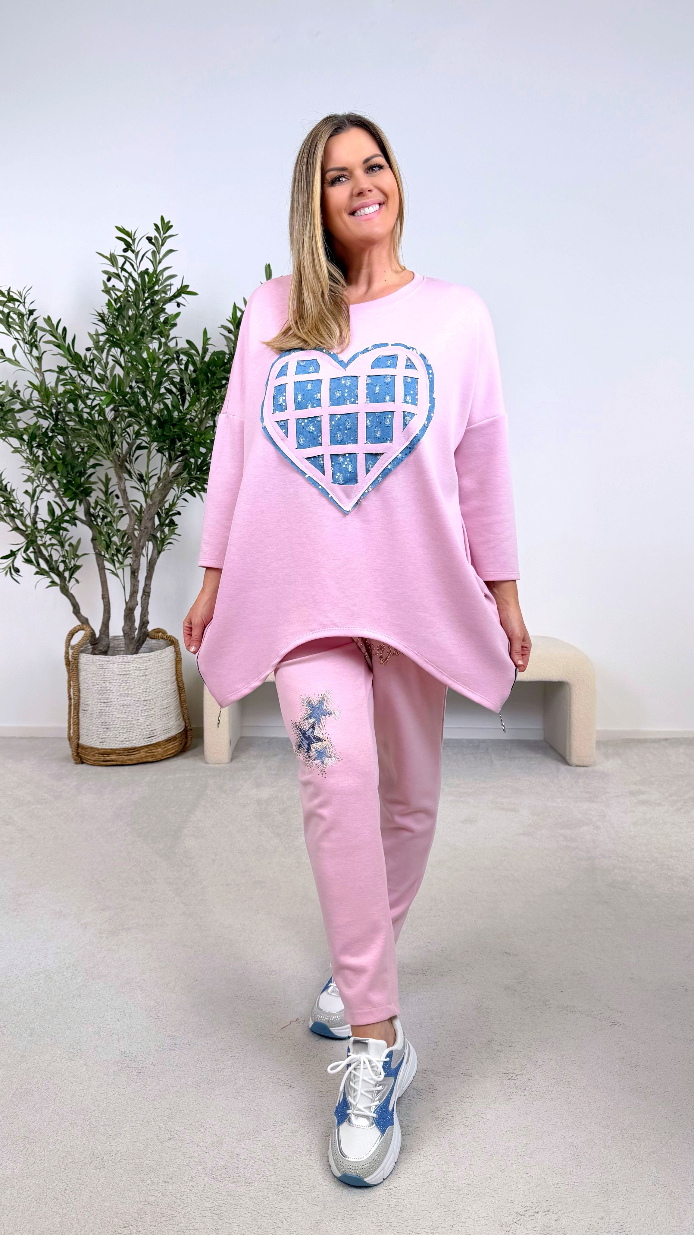 Sweatshirt Glow Heart *Rosa*
