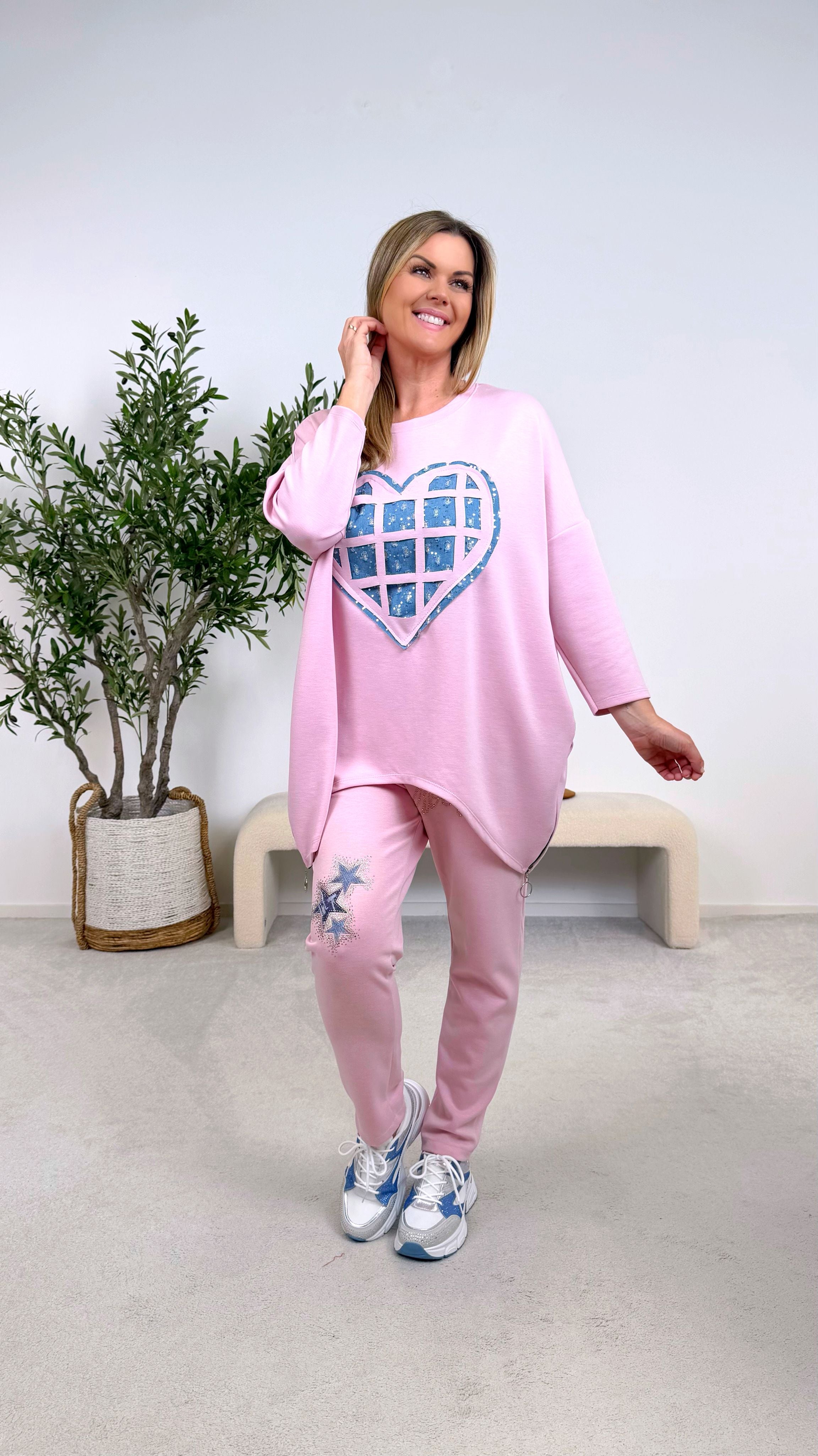 Sweatshirt Glow Heart *Rosa*