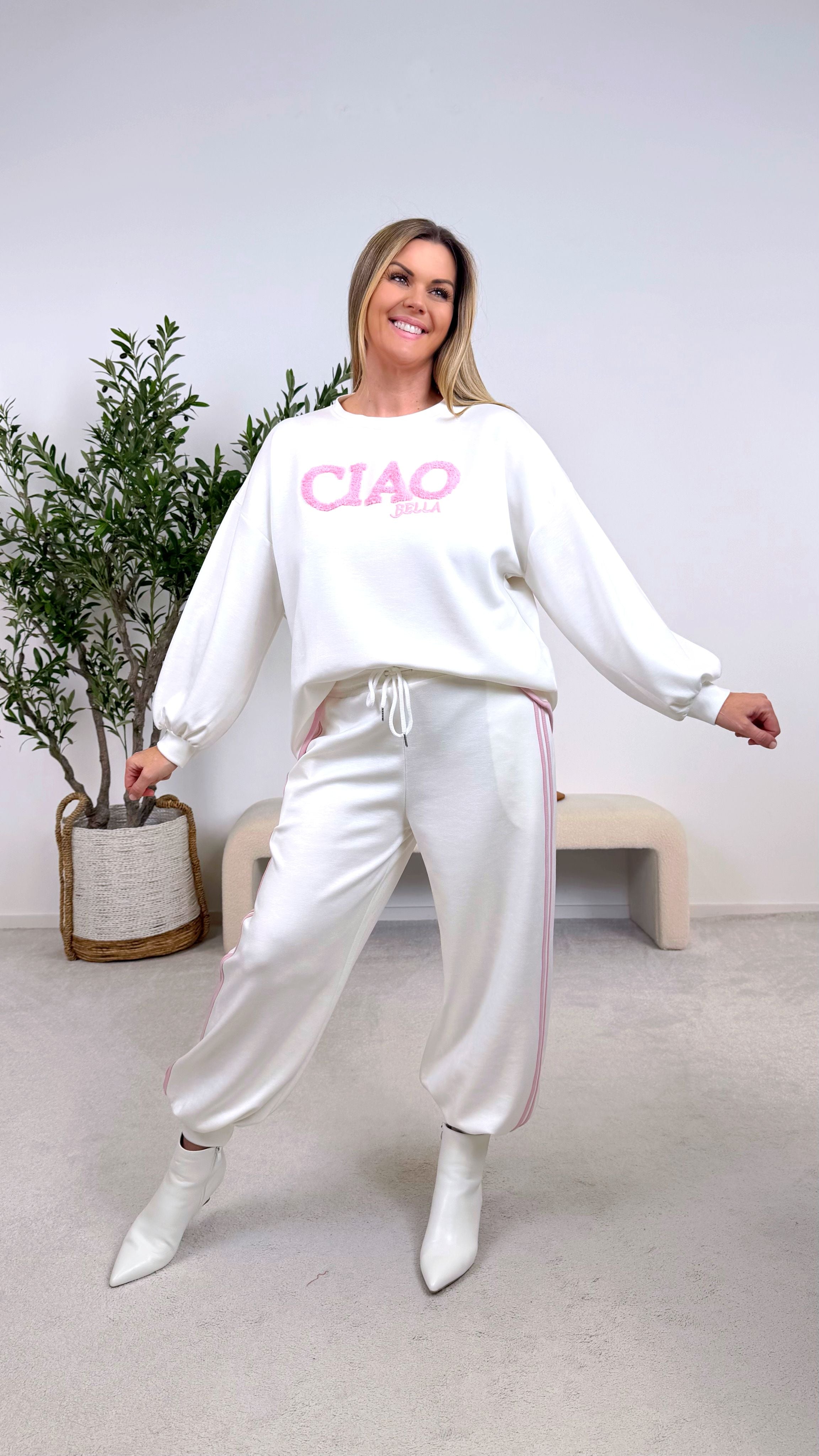 Sweathose Linea Queen *Weiß*