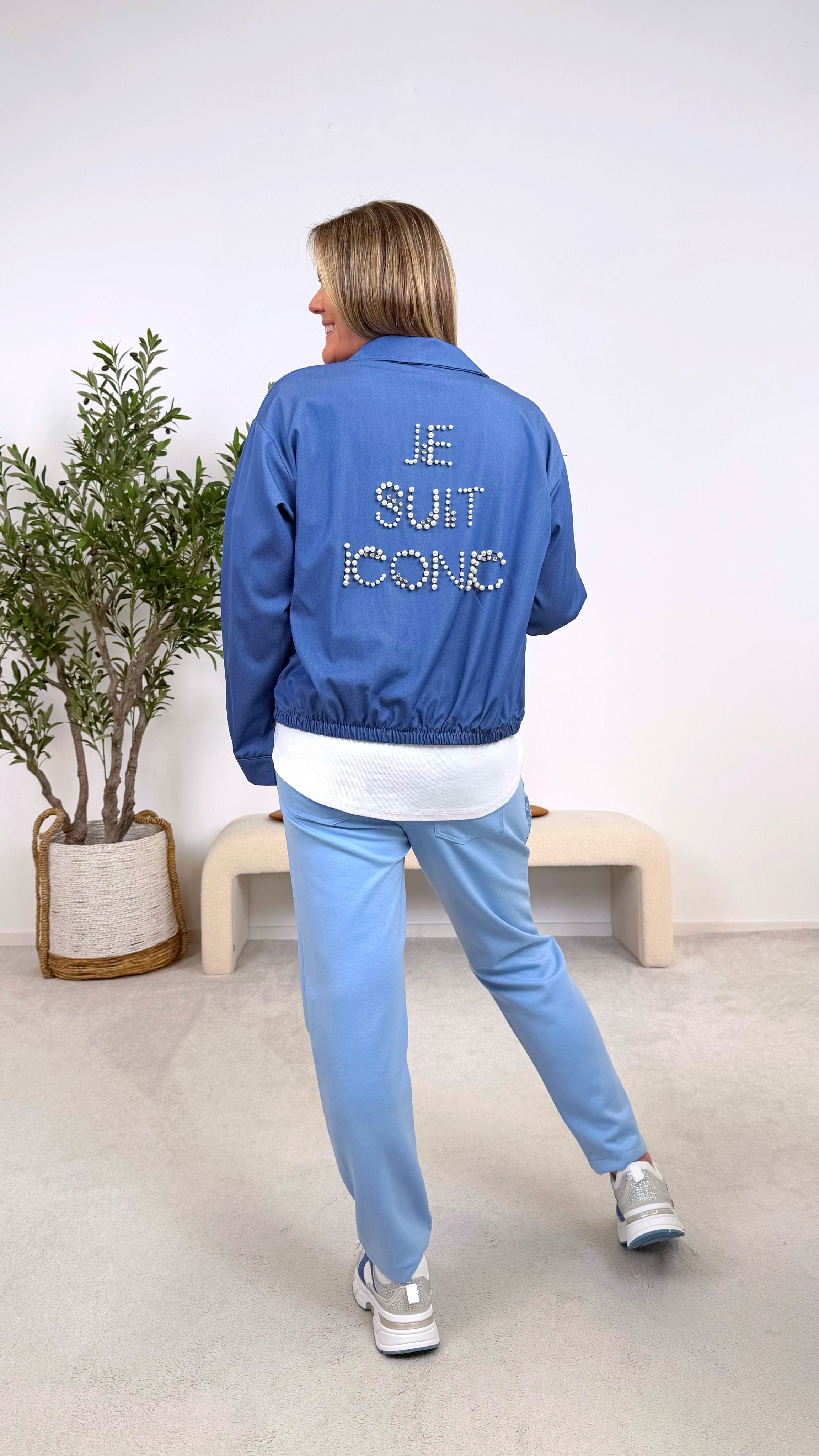 Kurze Jacke Boss With Sparkle *Jeansblau*