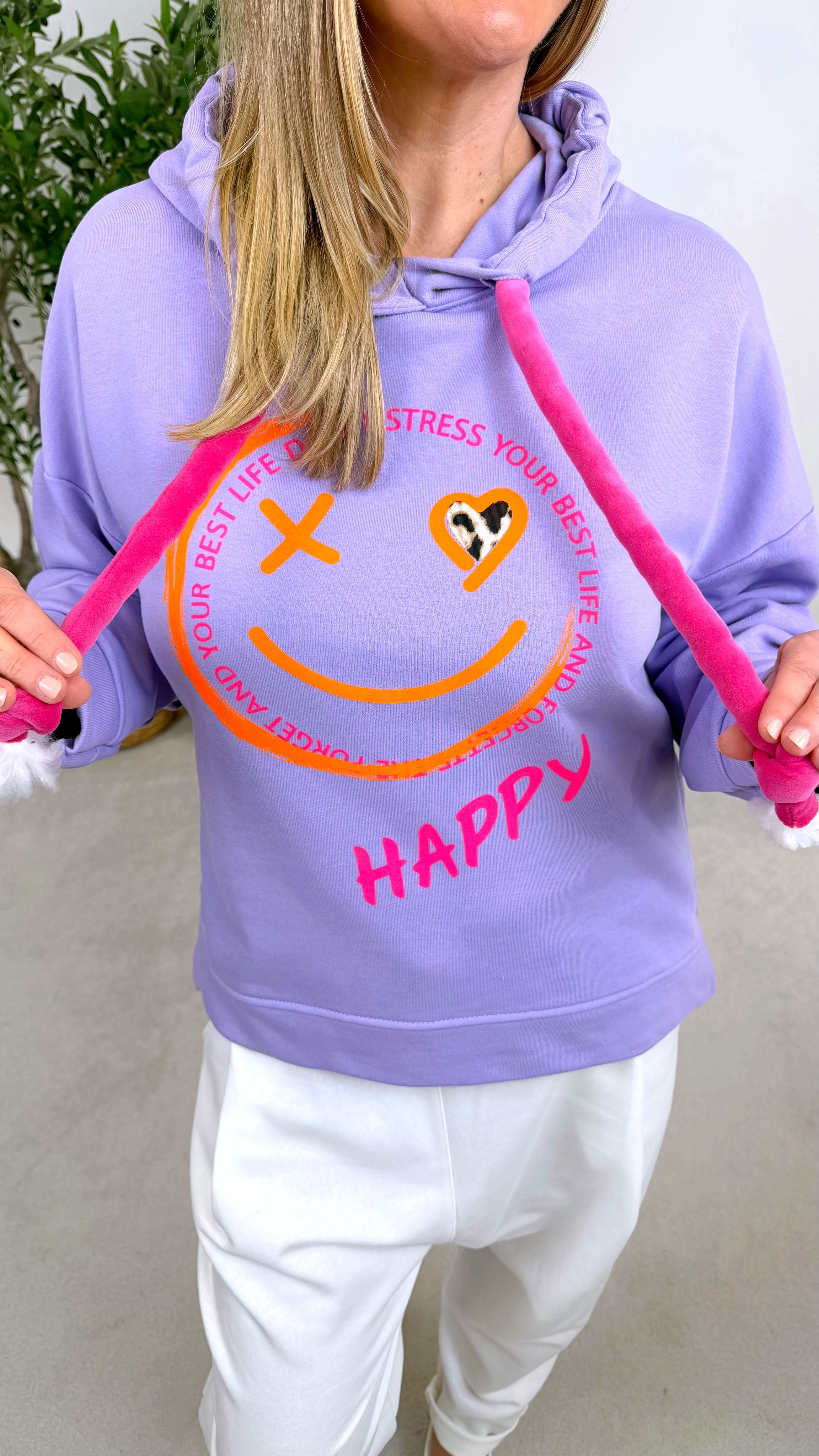 Hoodie Don´t Stress Darling *Lila*