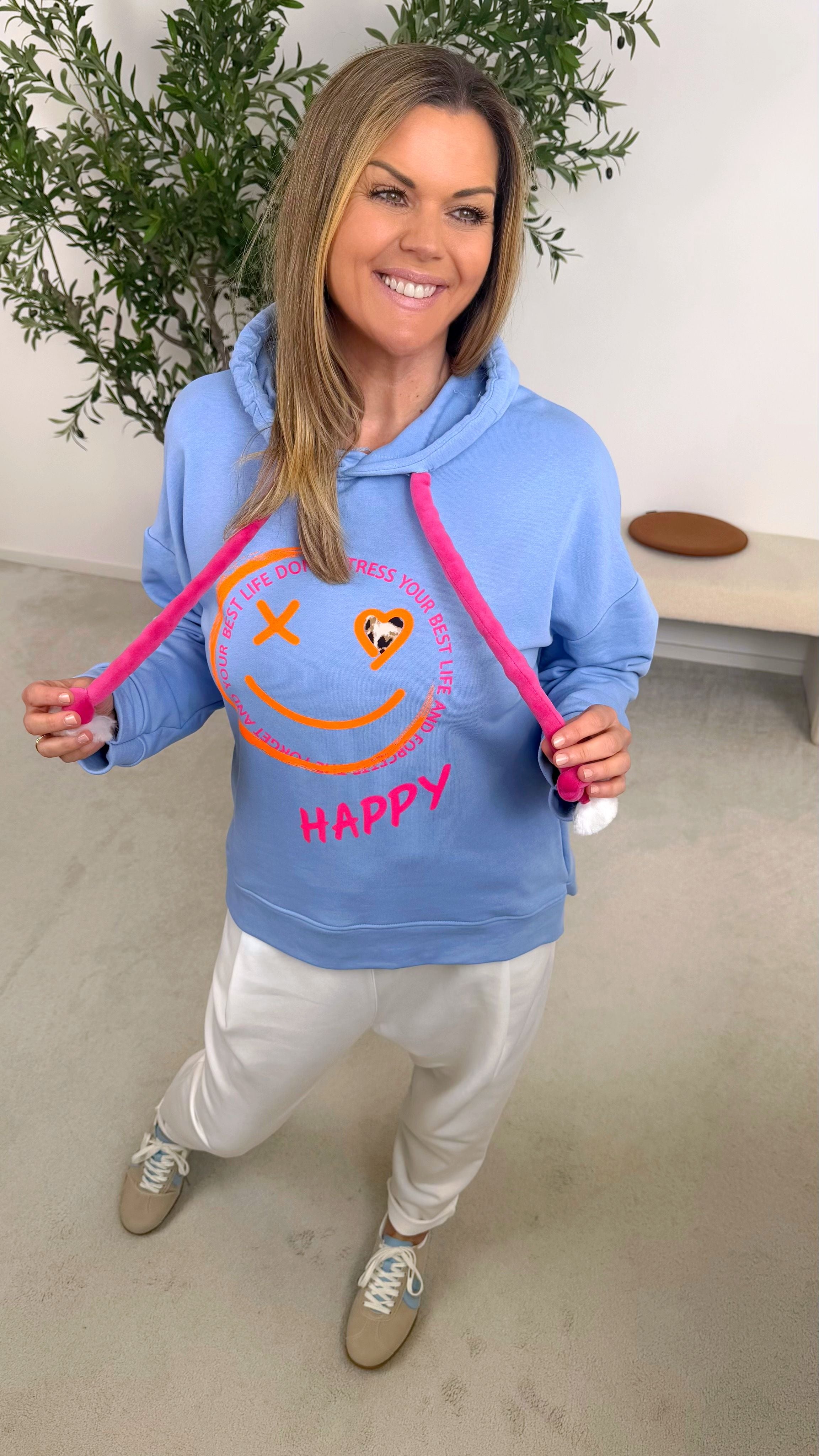 Hoodie Don´t Stress Darling *Hellblau*