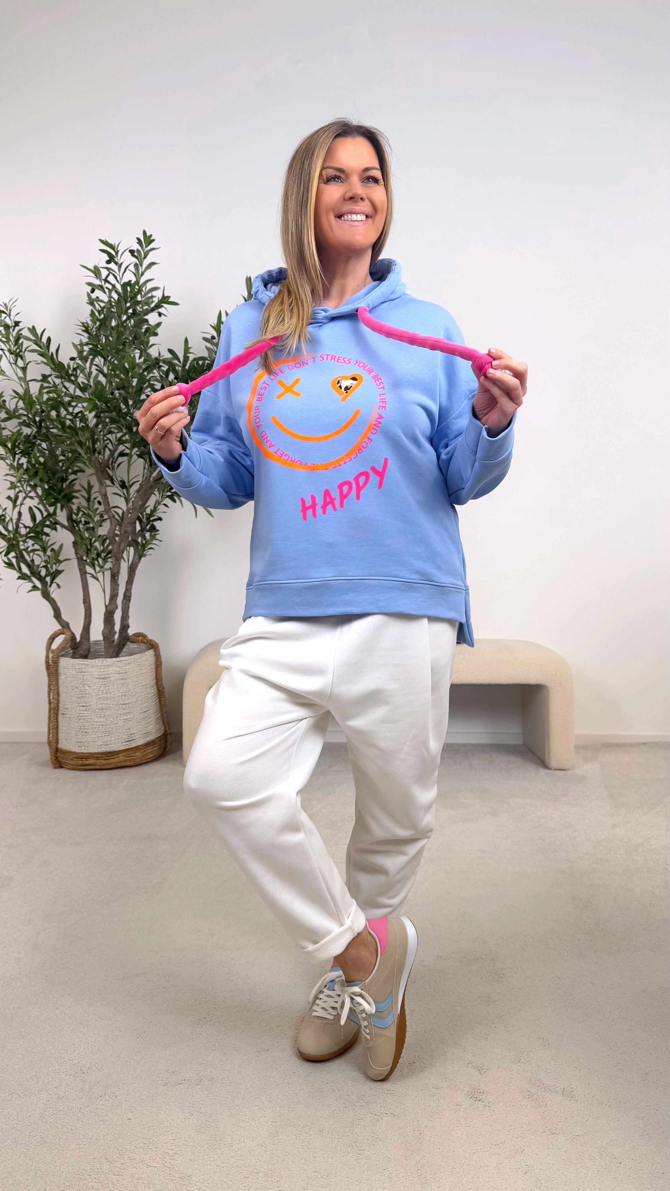 Hoodie Don´t Stress Darling *Hellblau*