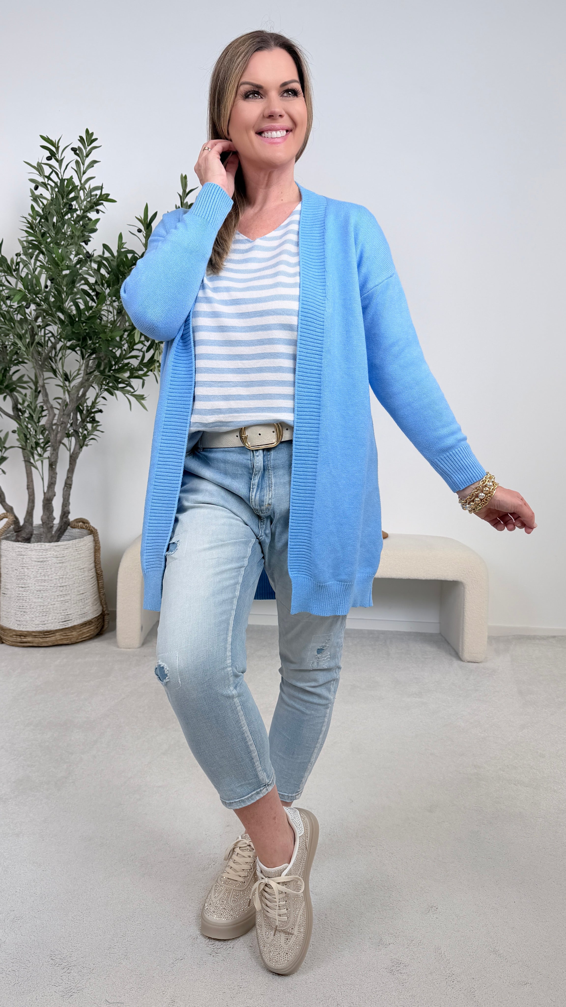 Cardigan Blush Cloud *Blau*