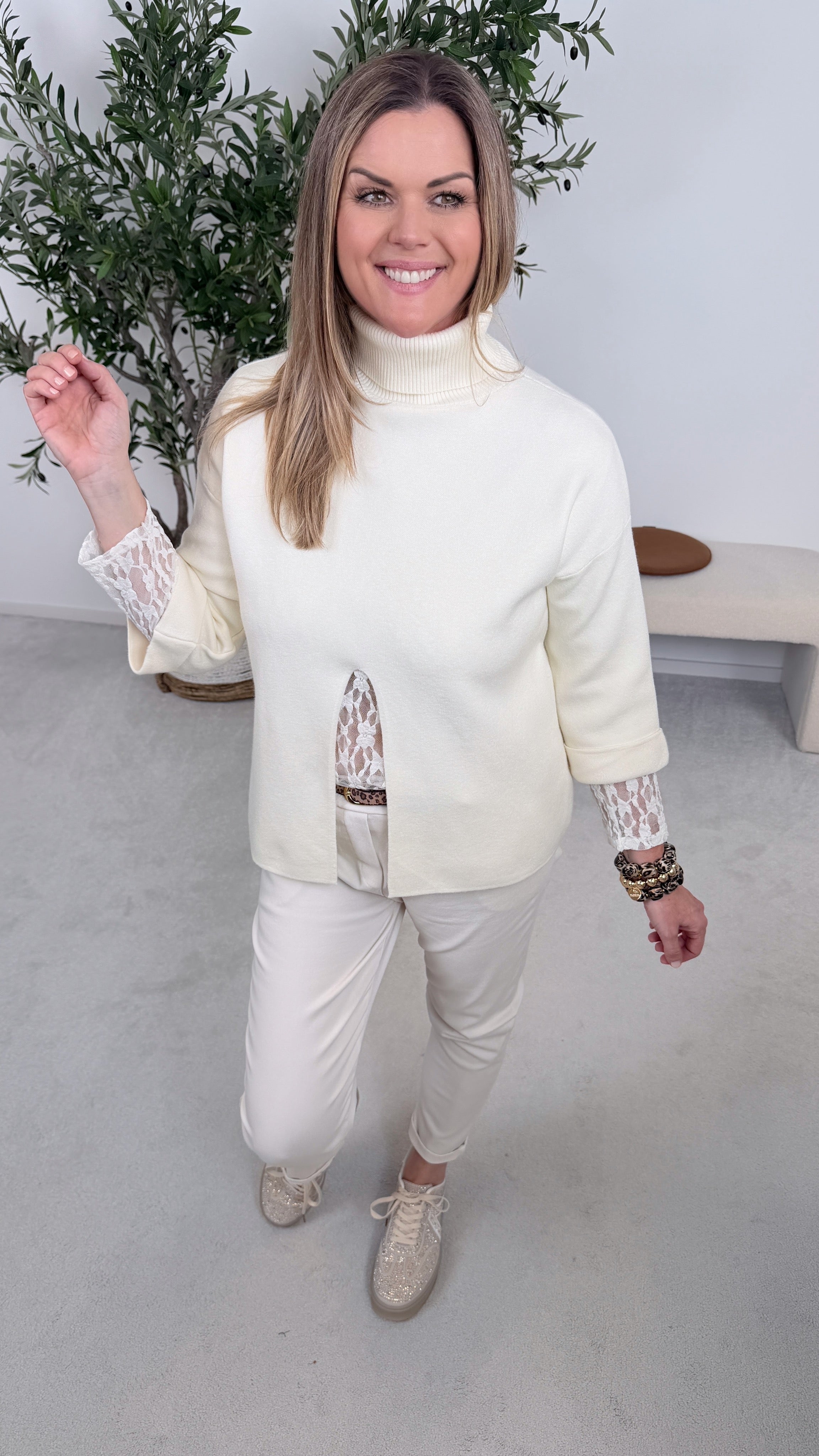 Rollkragenpullover Powder Dream *Creme*