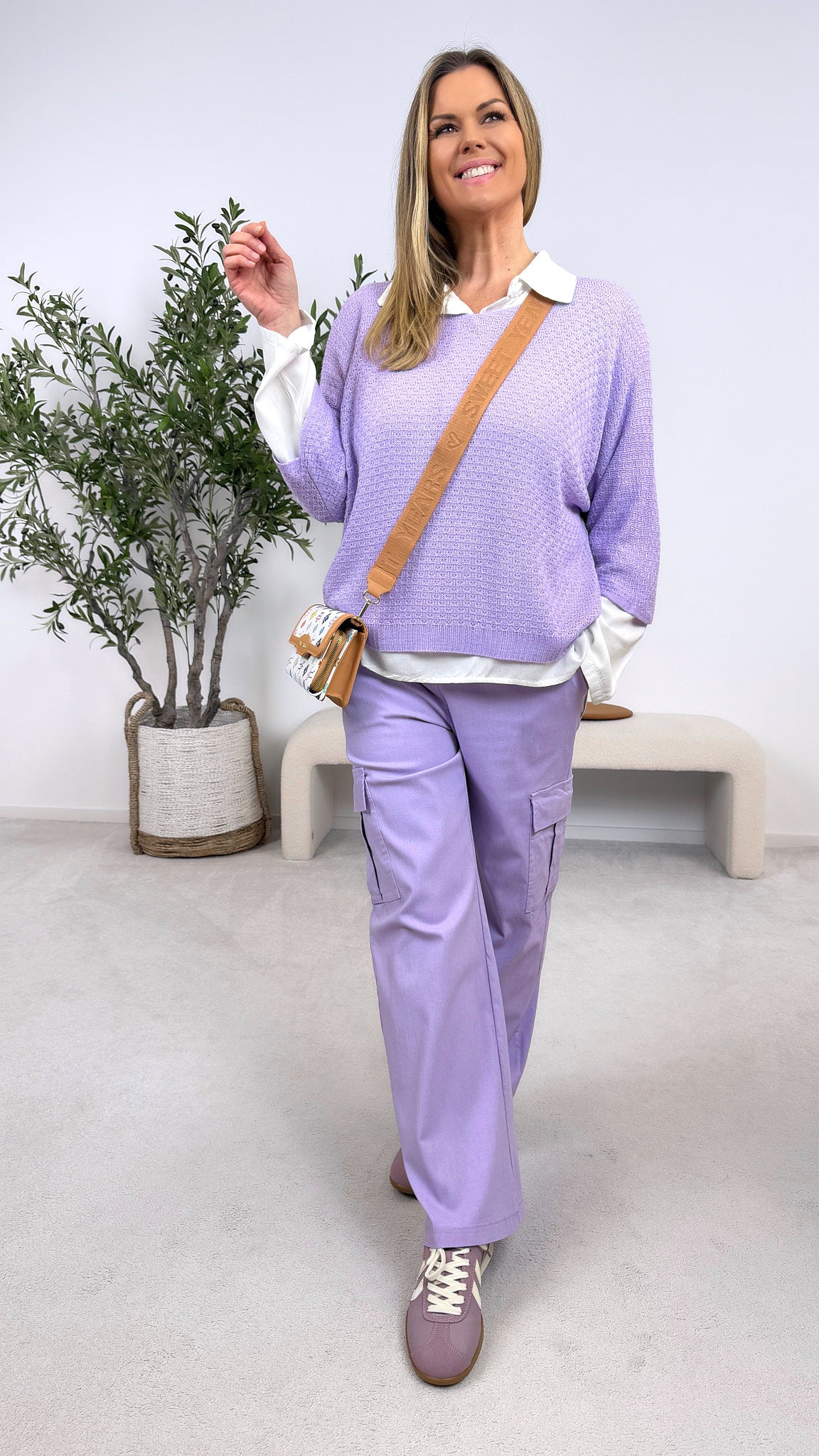 Dünnes Strickshirt Silk Breeze *Flieder*