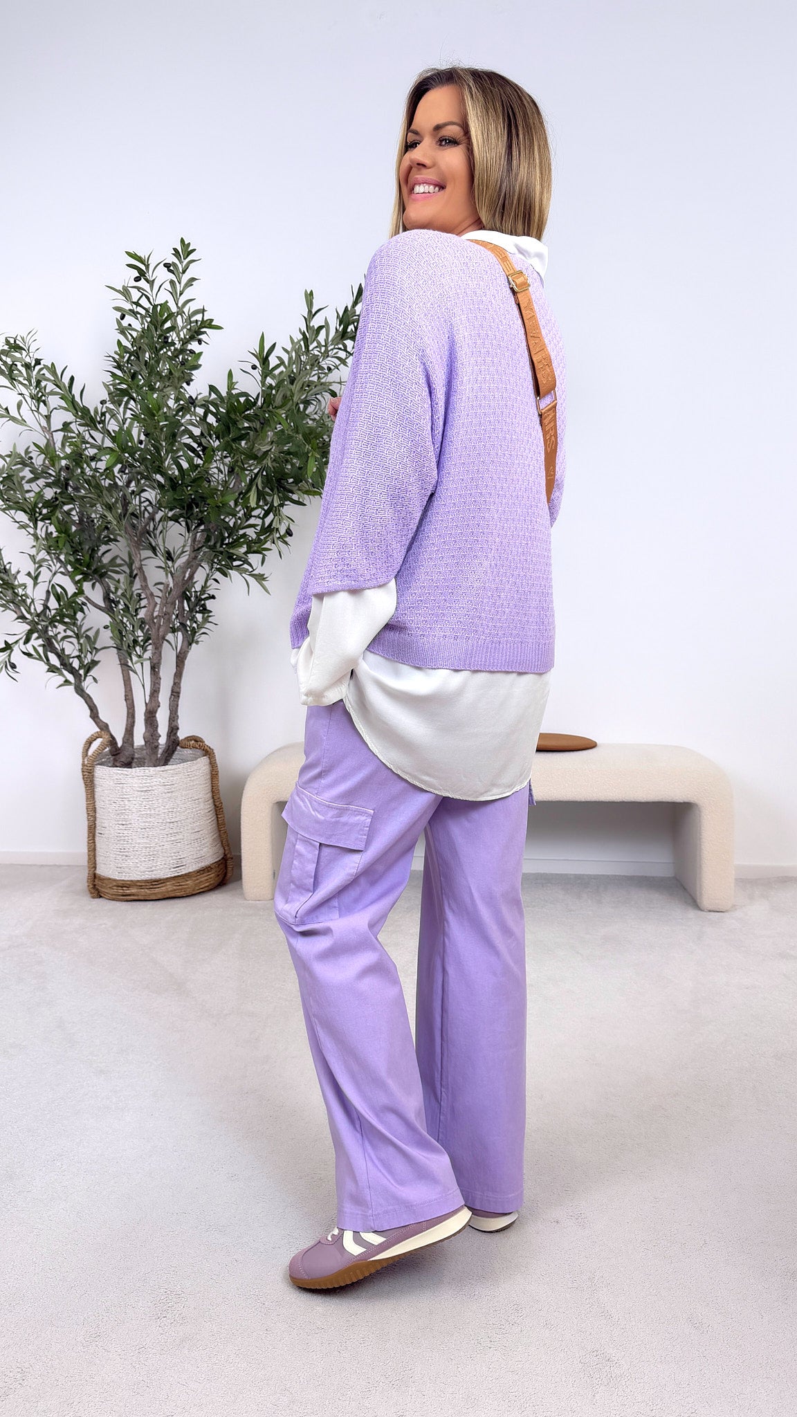 Dünnes Strickshirt Silk Breeze *Flieder*