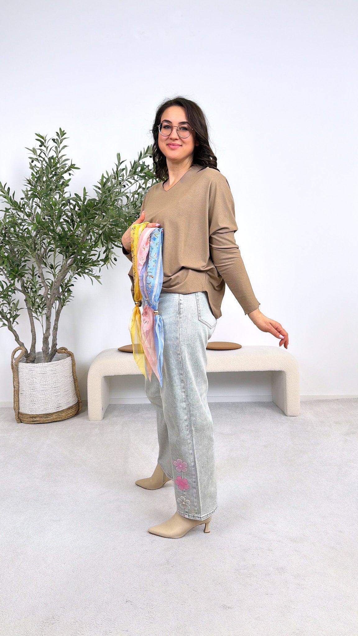 Langarmshirt Easy Wear *Taupe*