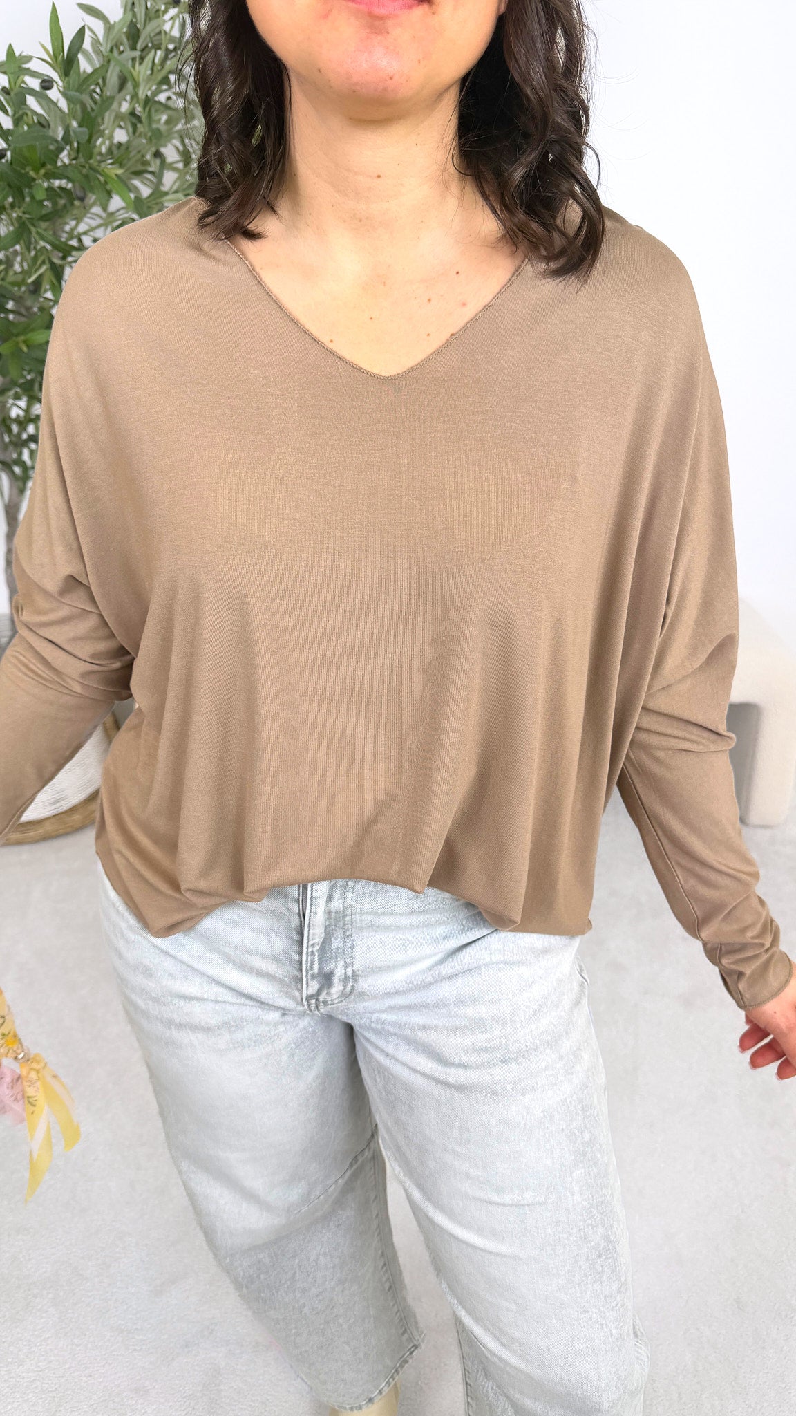 Langarmshirt Easy Wear *Taupe*