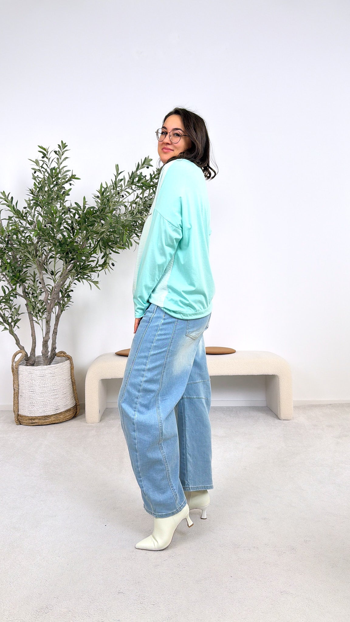 Langarmshirt Everything is Possible *Mint*