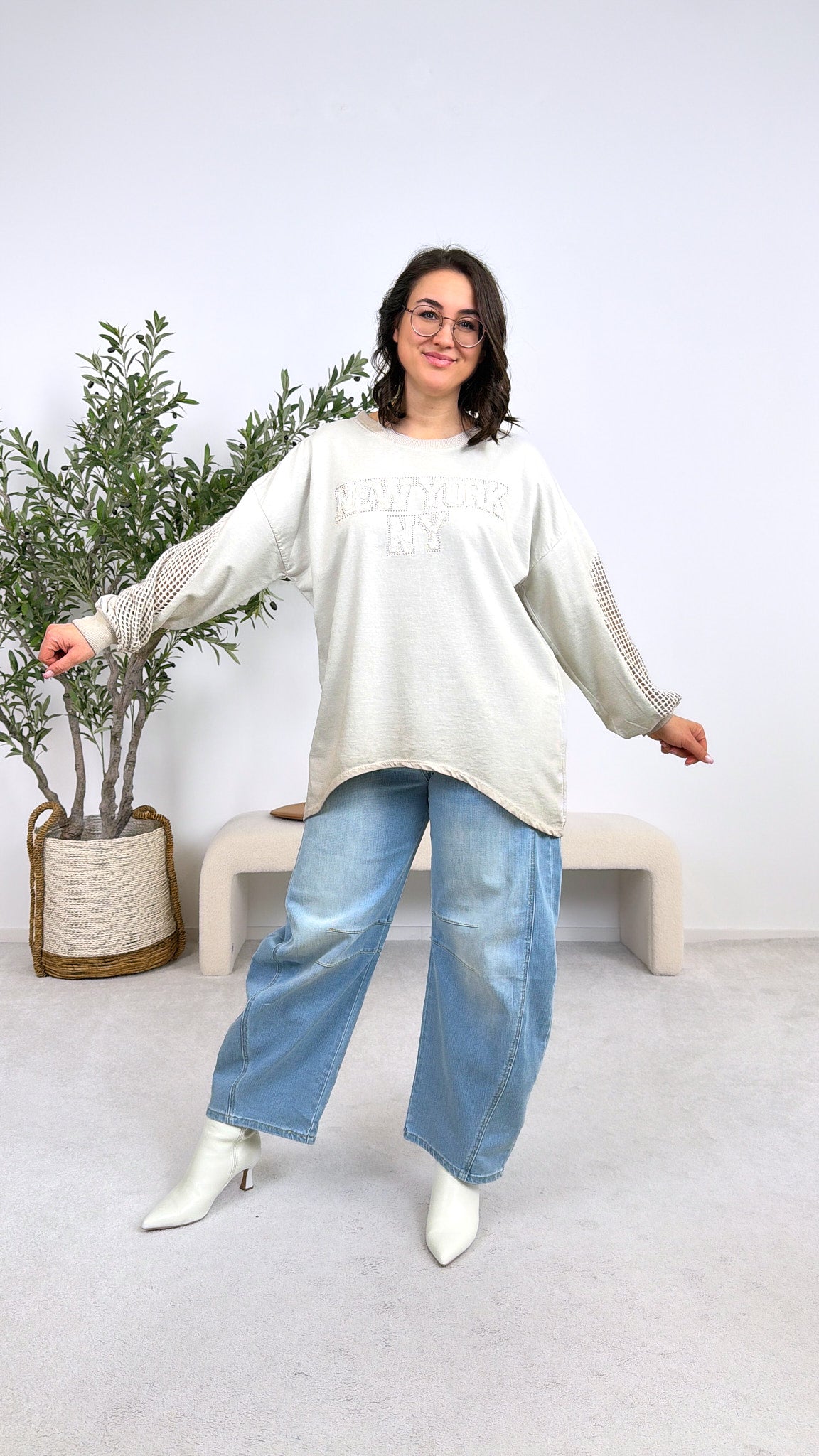 Sweatshirt NY City *Beige*