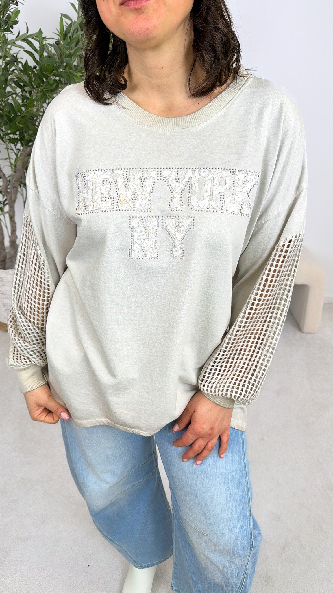 Sweatshirt NY City *Beige*