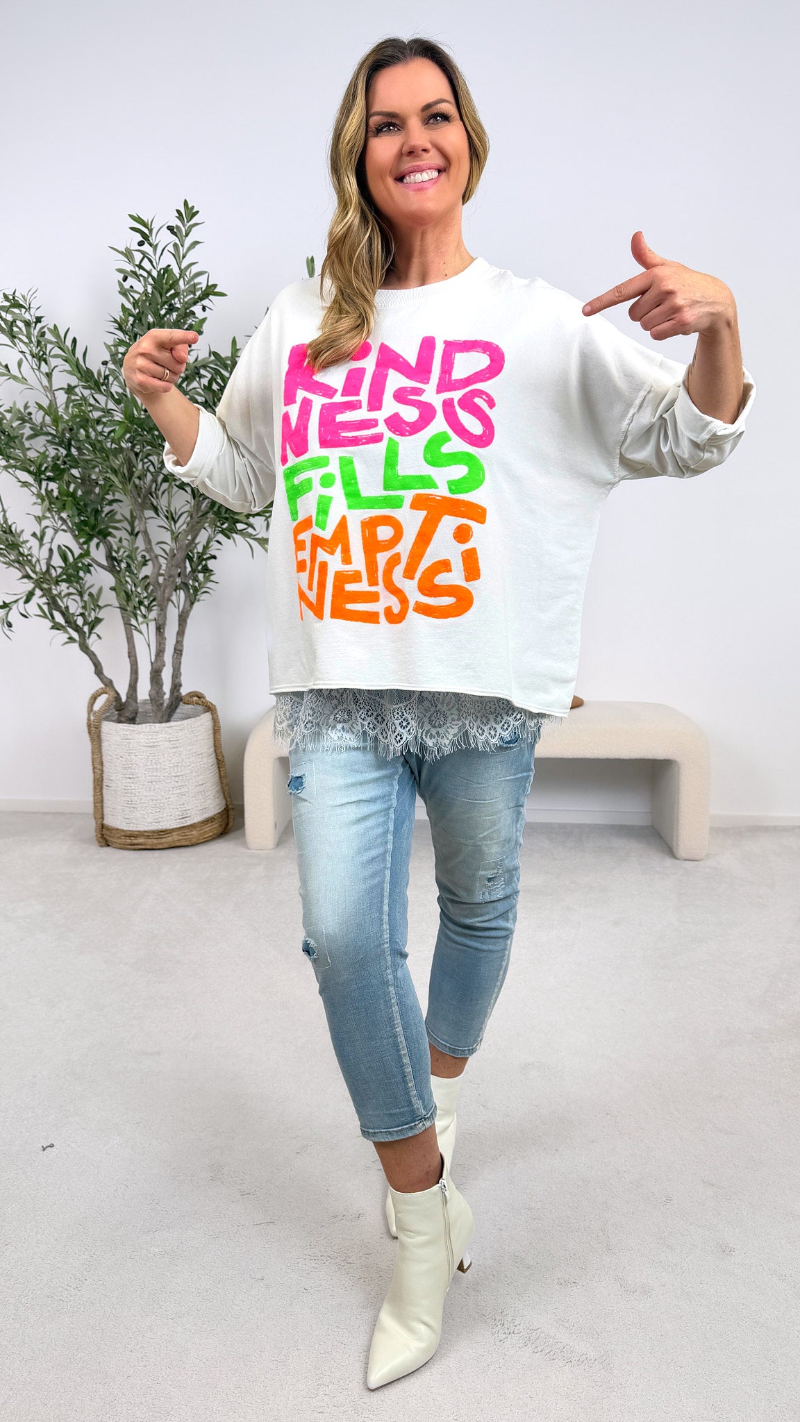 Sweatshirt Kindness *Weiß*