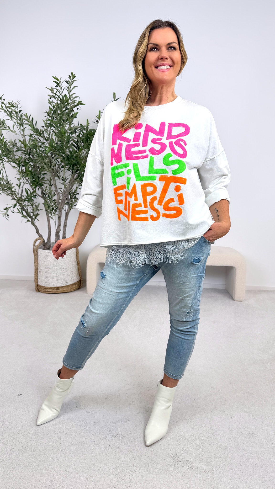 Sweatshirt Kindness *Weiß*