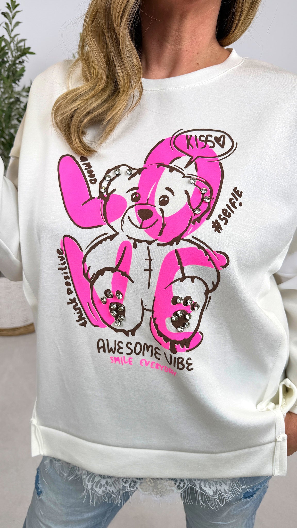 Sweatshirt Bear Kiss *Weiß*