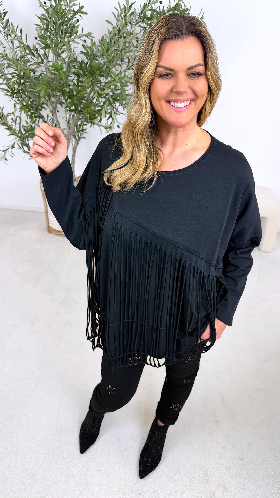 Langarmshirt Miami Swing *Schwarz*