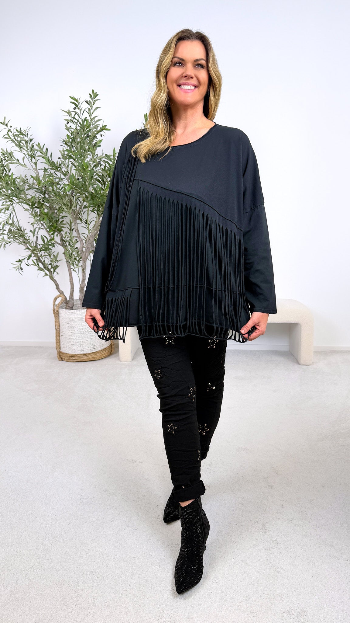 Langarmshirt Miami Swing *Schwarz*