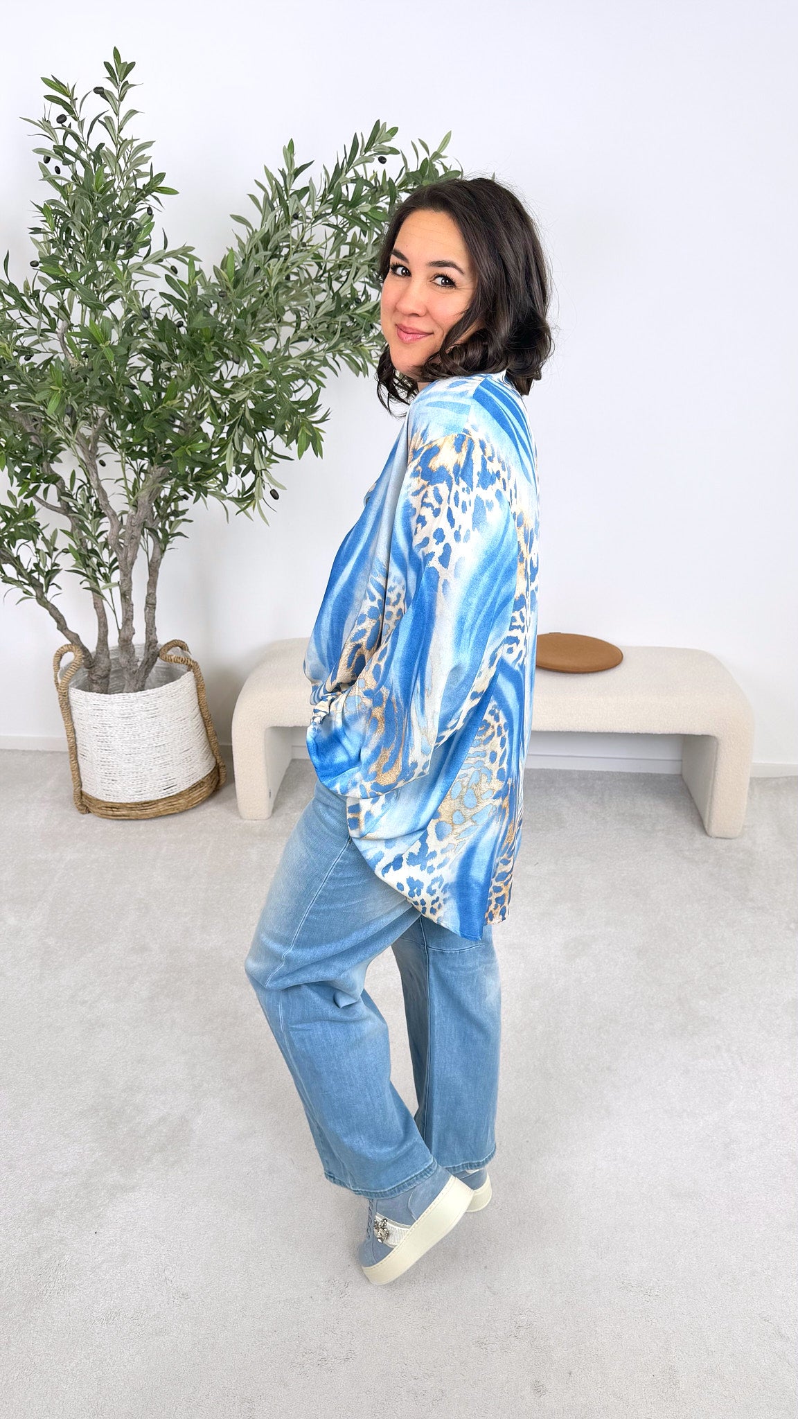 Blusenshirt Animal Muse *Blau*