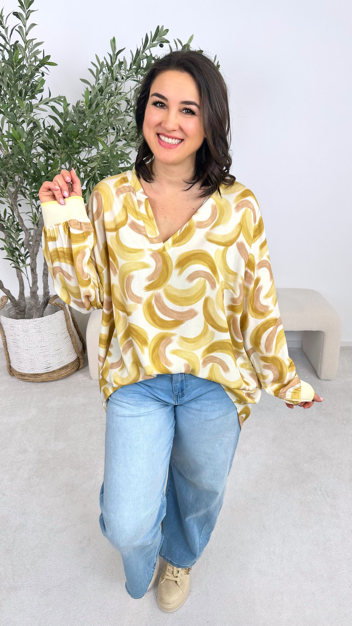 Blusenshirt Brushed Beauty *Gelb*