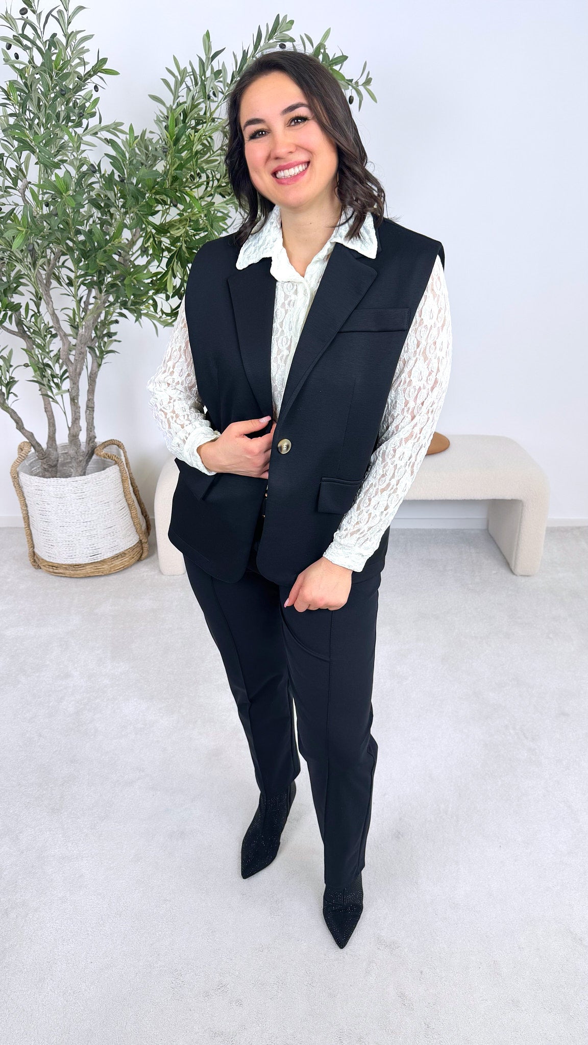 Weste Pure Look *Schwarz*