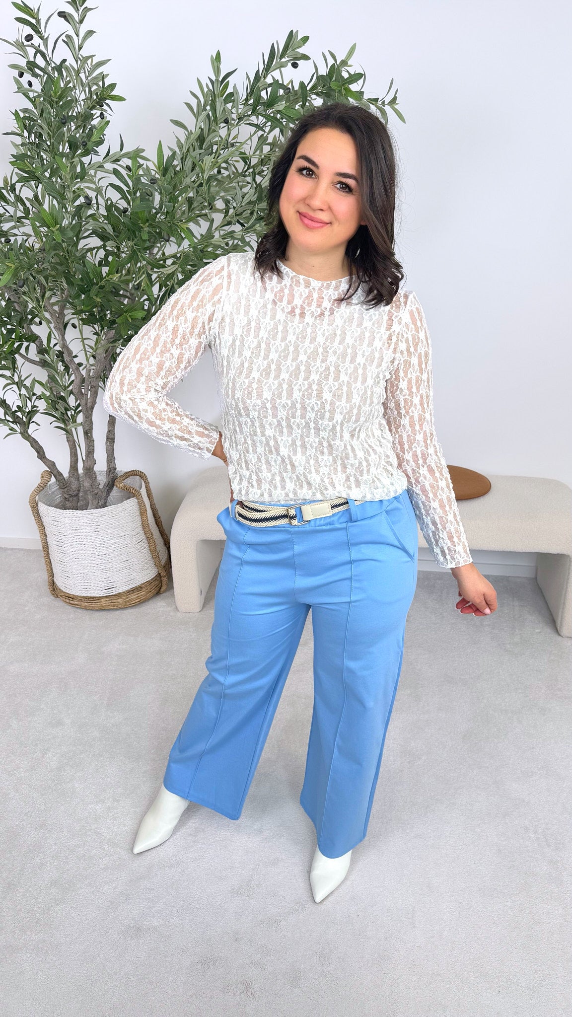 Hose Casual Rope *Hellblau*