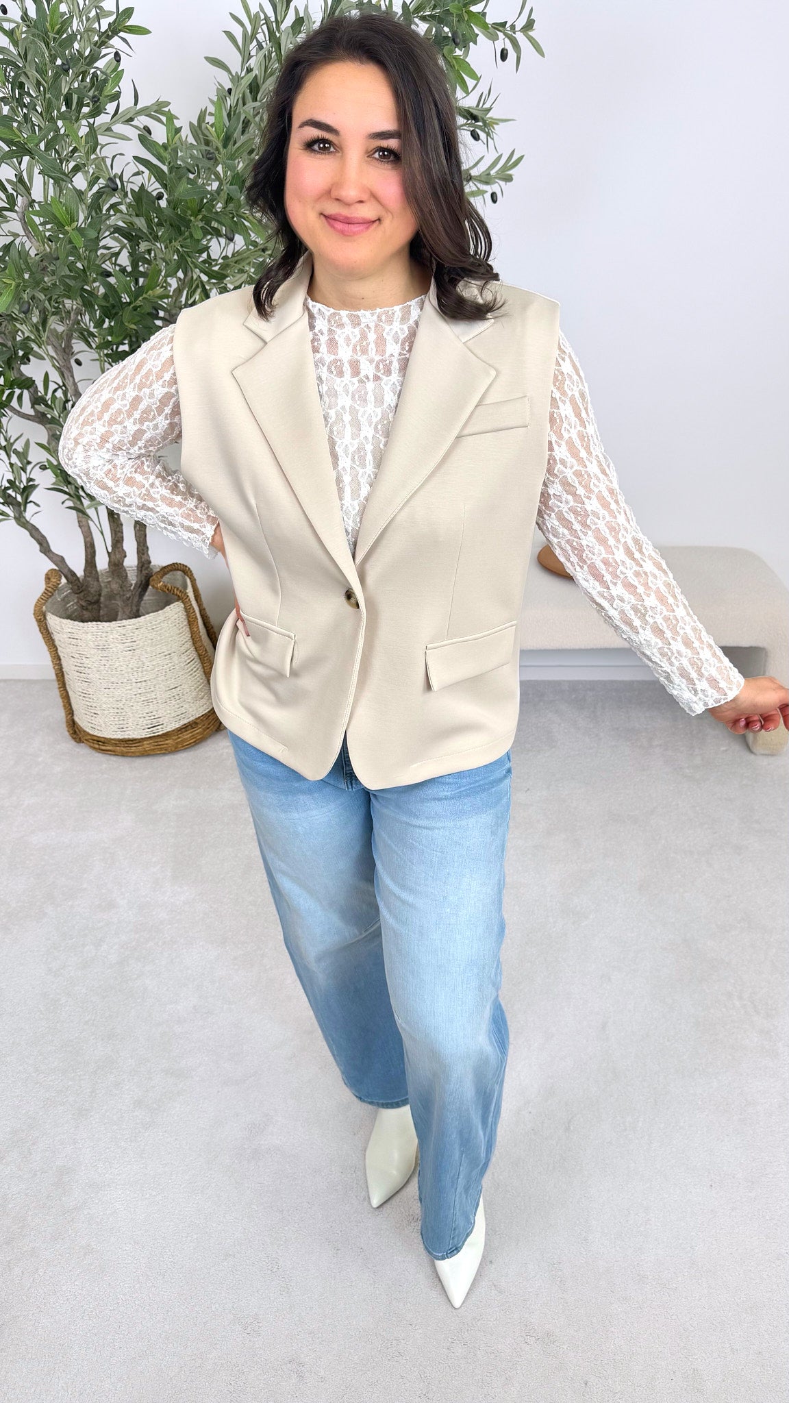 Weste Pure Look *Beige*