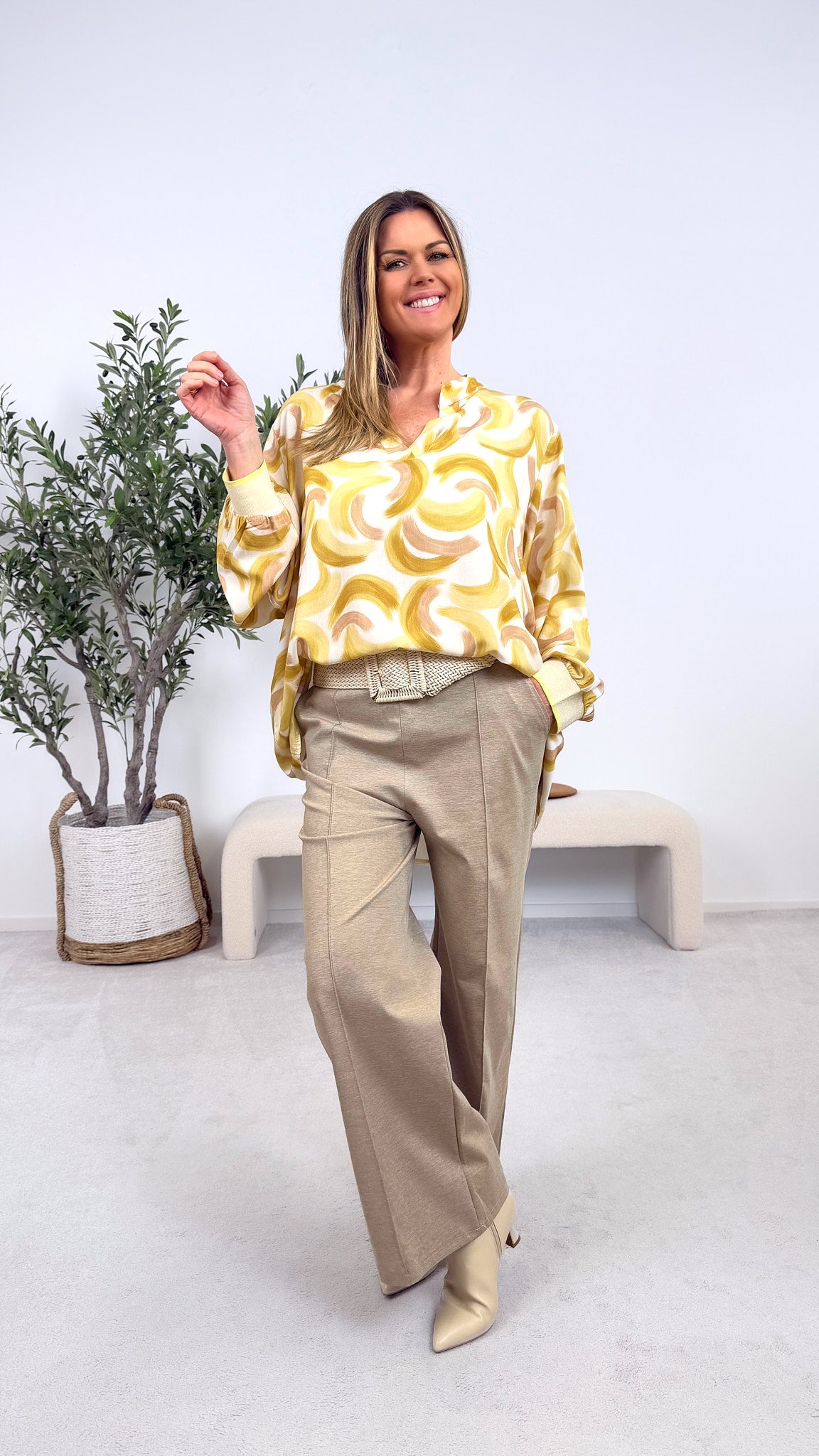 Blusenshirt Brushed Beauty *Gelb*