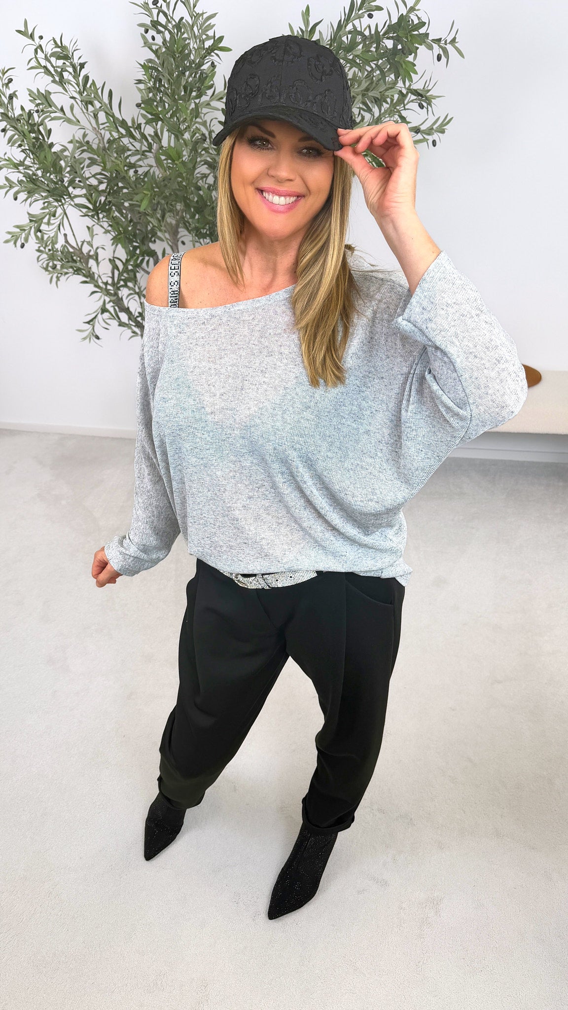 Leinen-Pullover Light Touch *Grau*