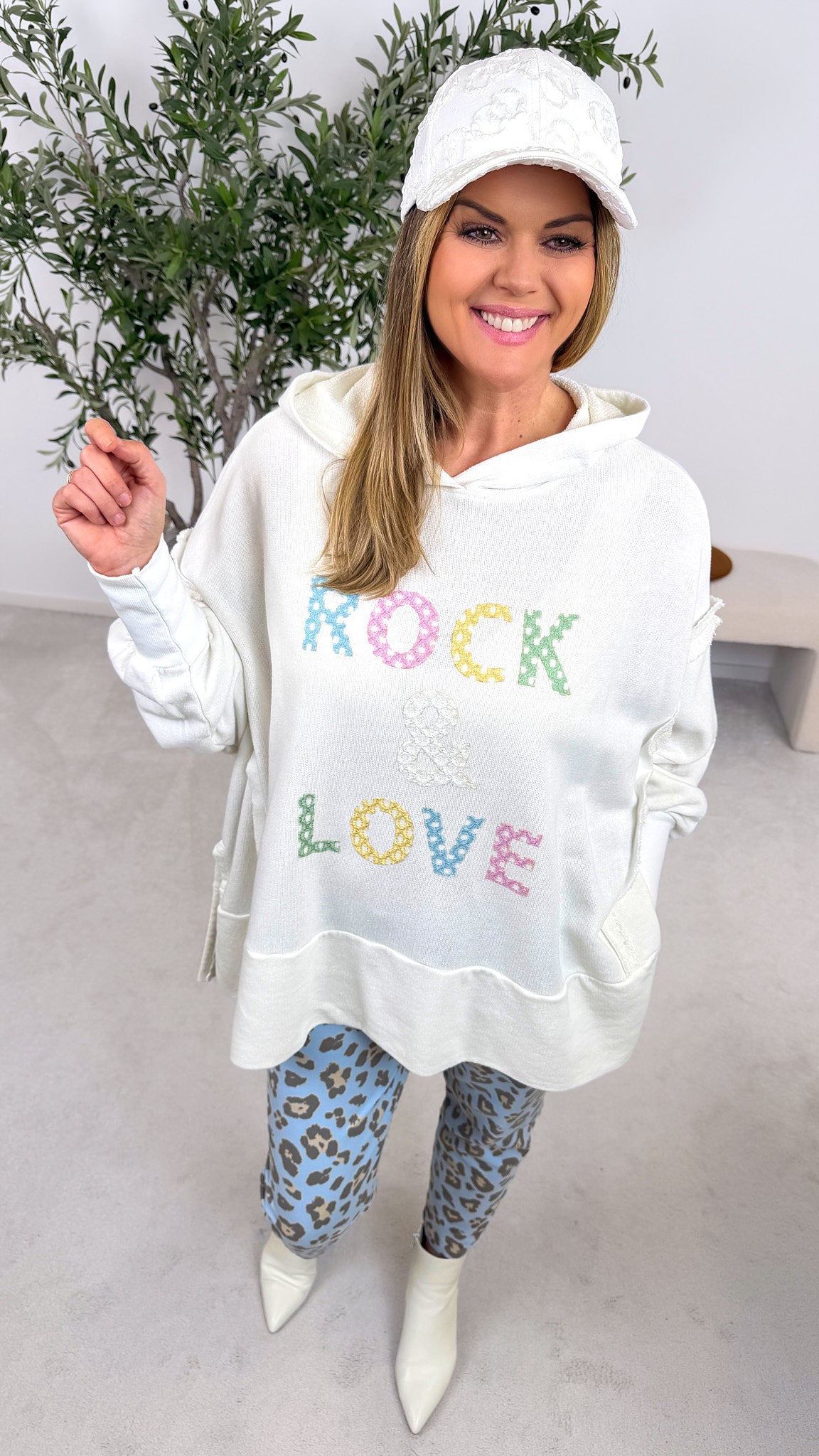 Hoodie Rock & Love *Weiß*