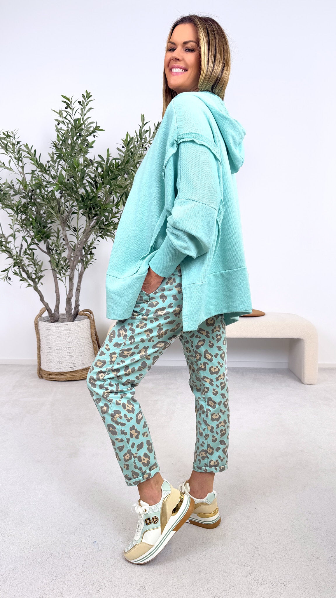 Hoodie Rock & Love *Mint*