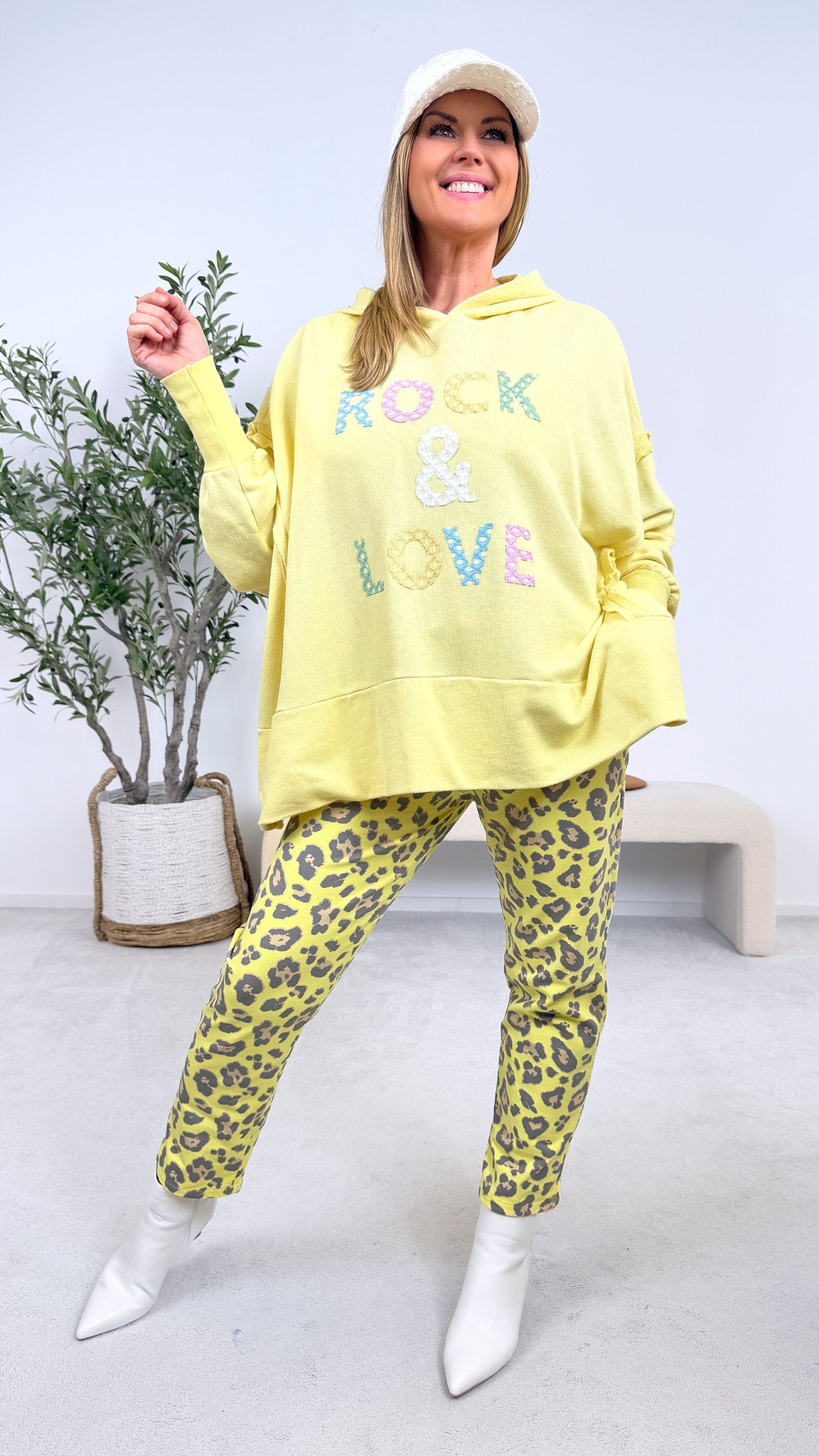 Hoodie Rock & Love *Gelb*