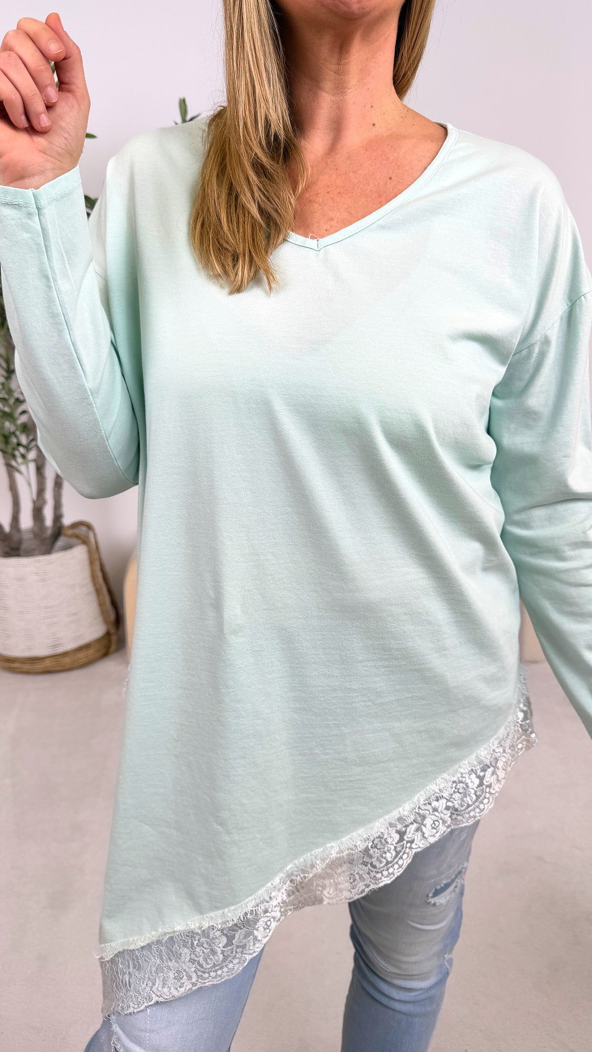 Langarmshirt Easy Fit *Mint*