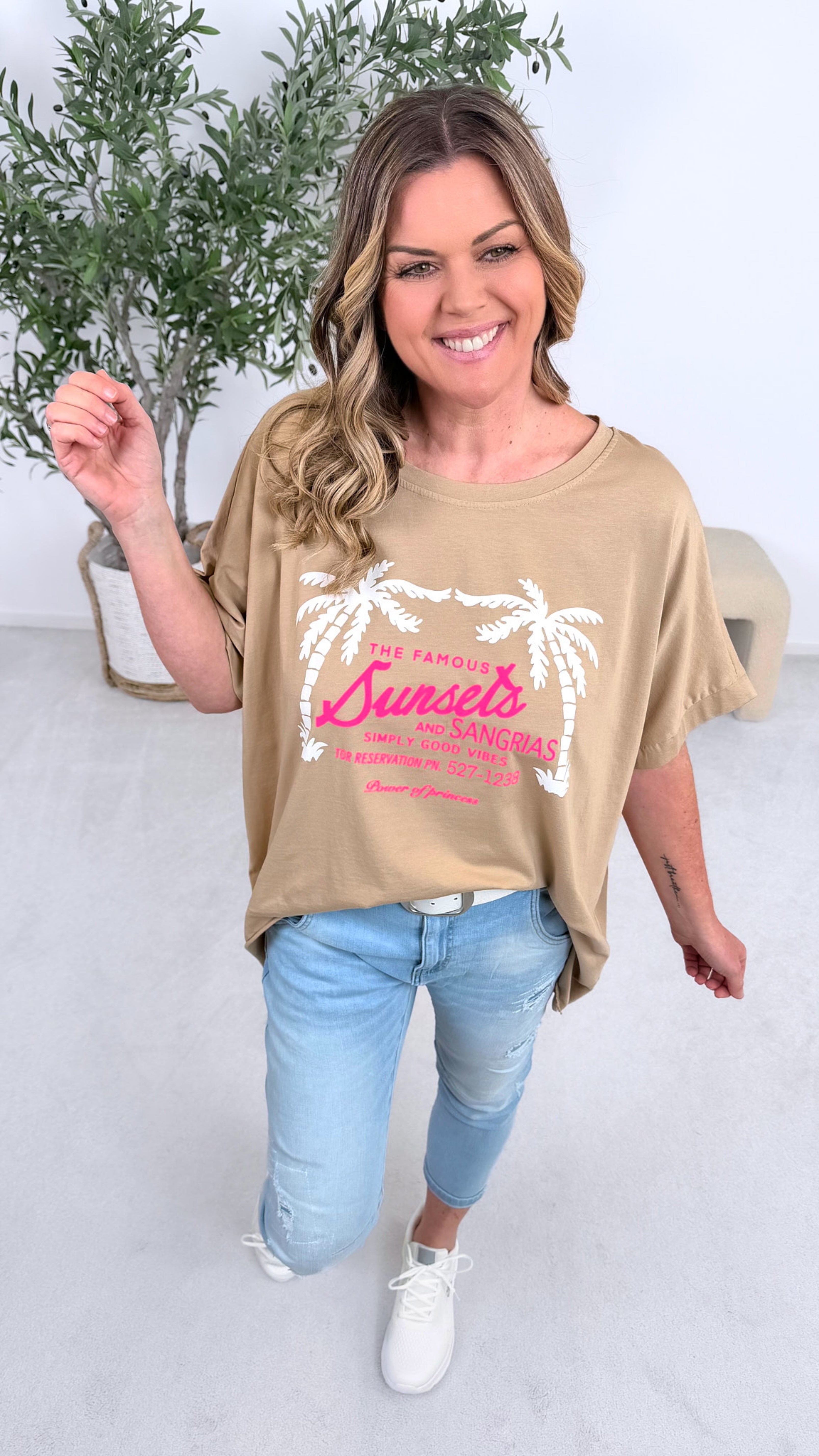 T-Shirt Famous Sunset *Camel*