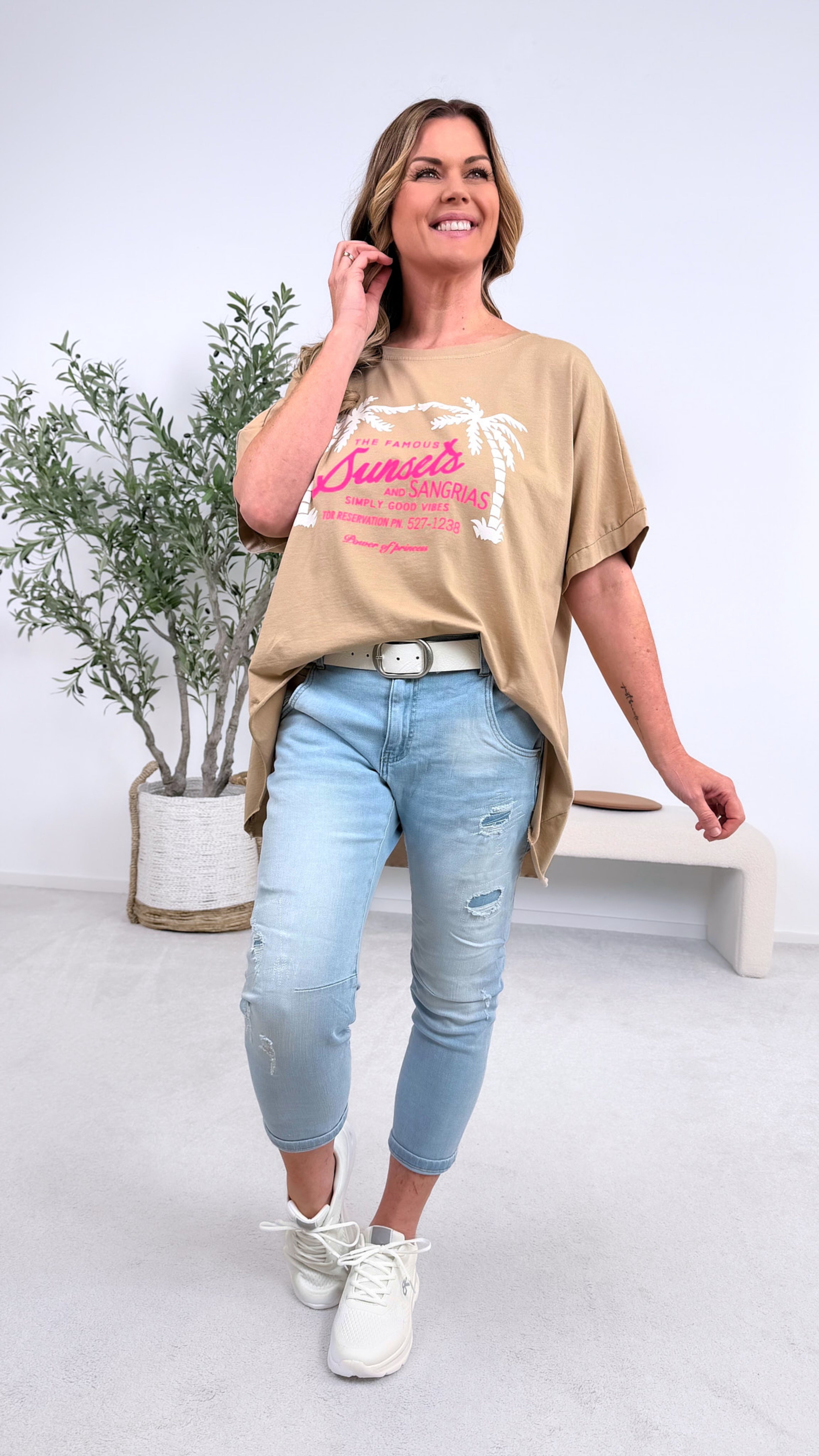 T-Shirt Famous Sunset *Camel*